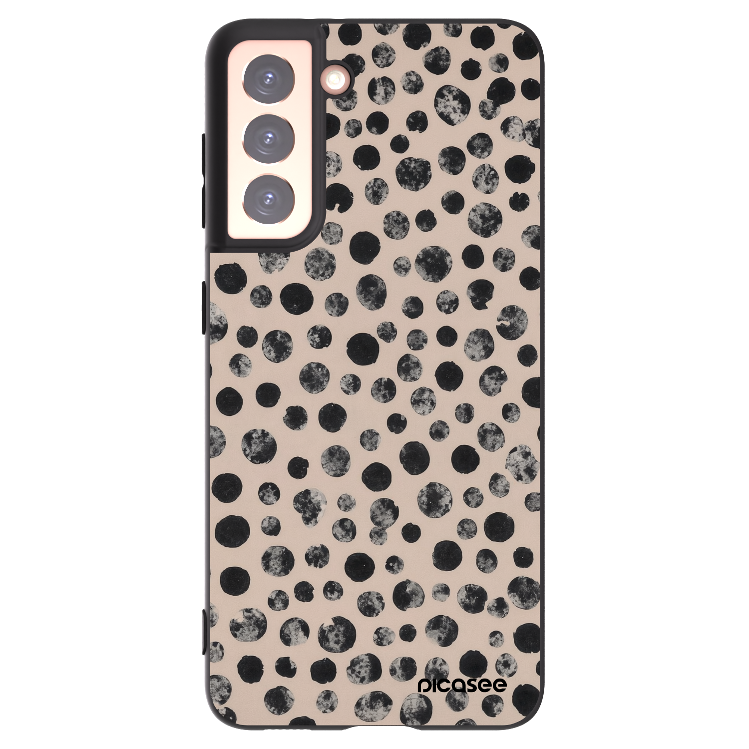 Picasee husă neagră din silicon pentru Samsung Galaxy S21 5G G991B - Dots
