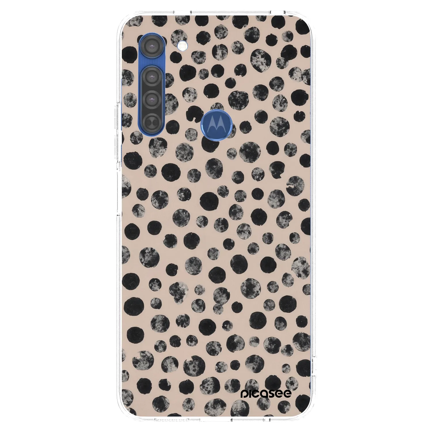 Picasee husă transparentă din silicon pentru Motorola Moto G8 - Dots