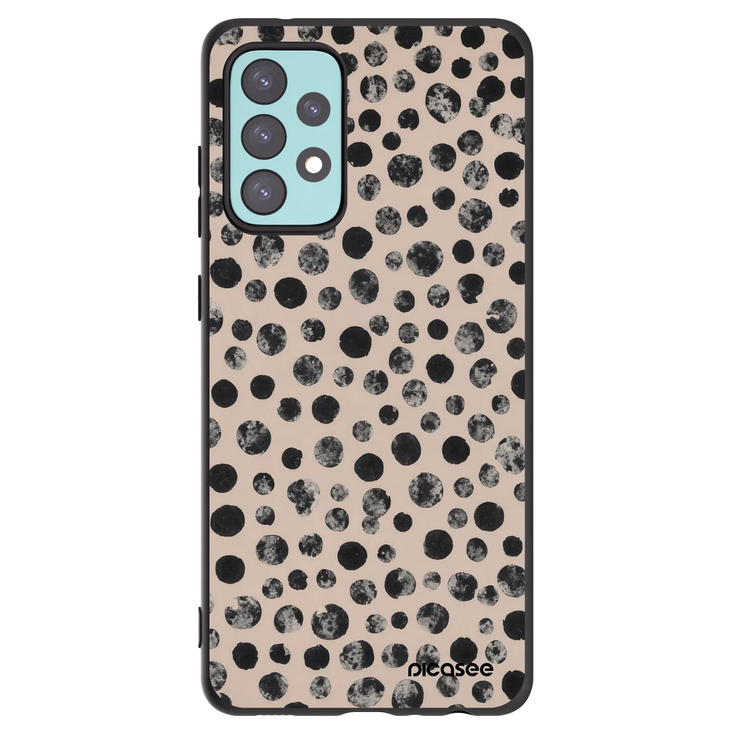 Picasee husă neagră din silicon pentru Samsung Galaxy A72 A725F - Dots
