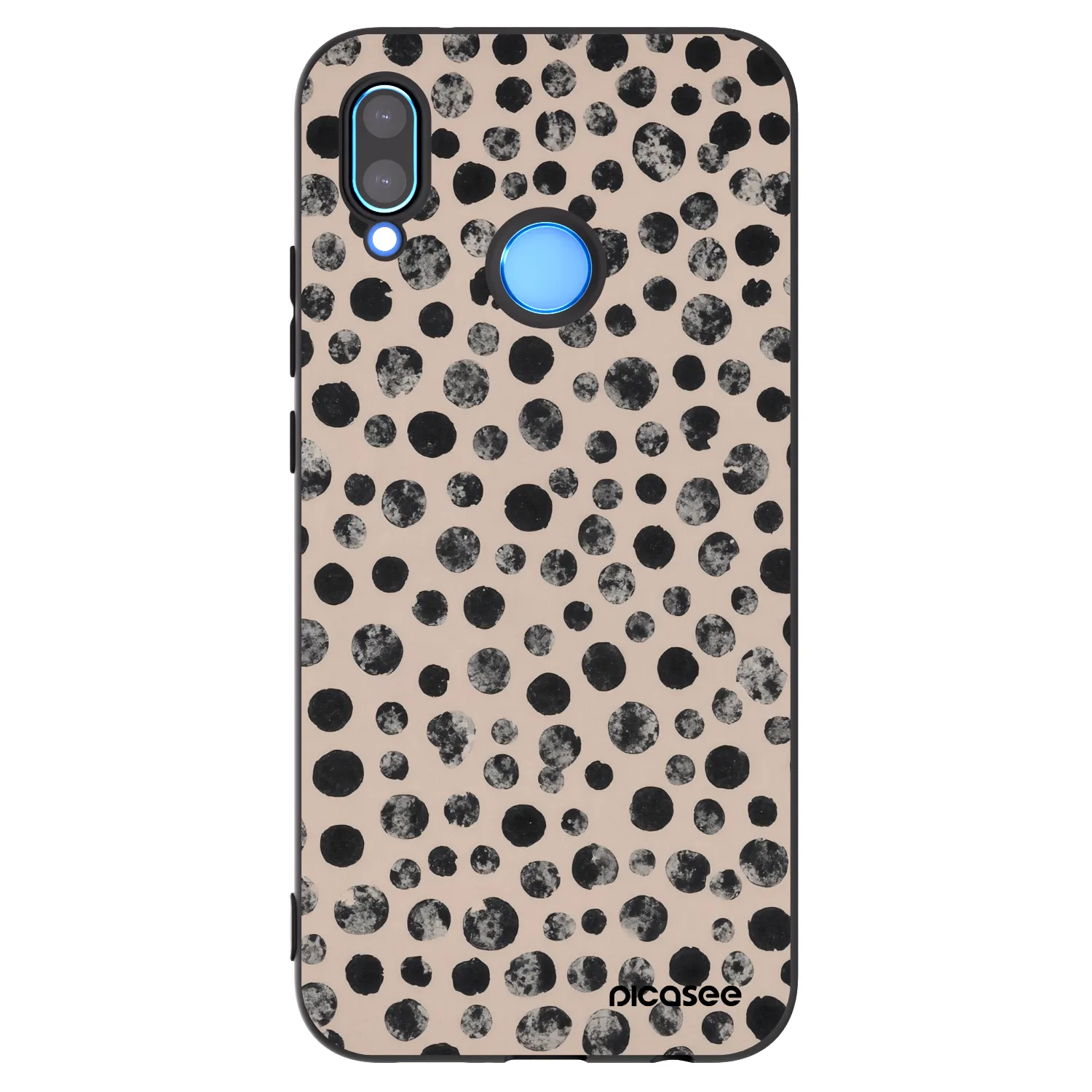 Picasee husă neagră din silicon pentru Huawei P20 Lite - Dots