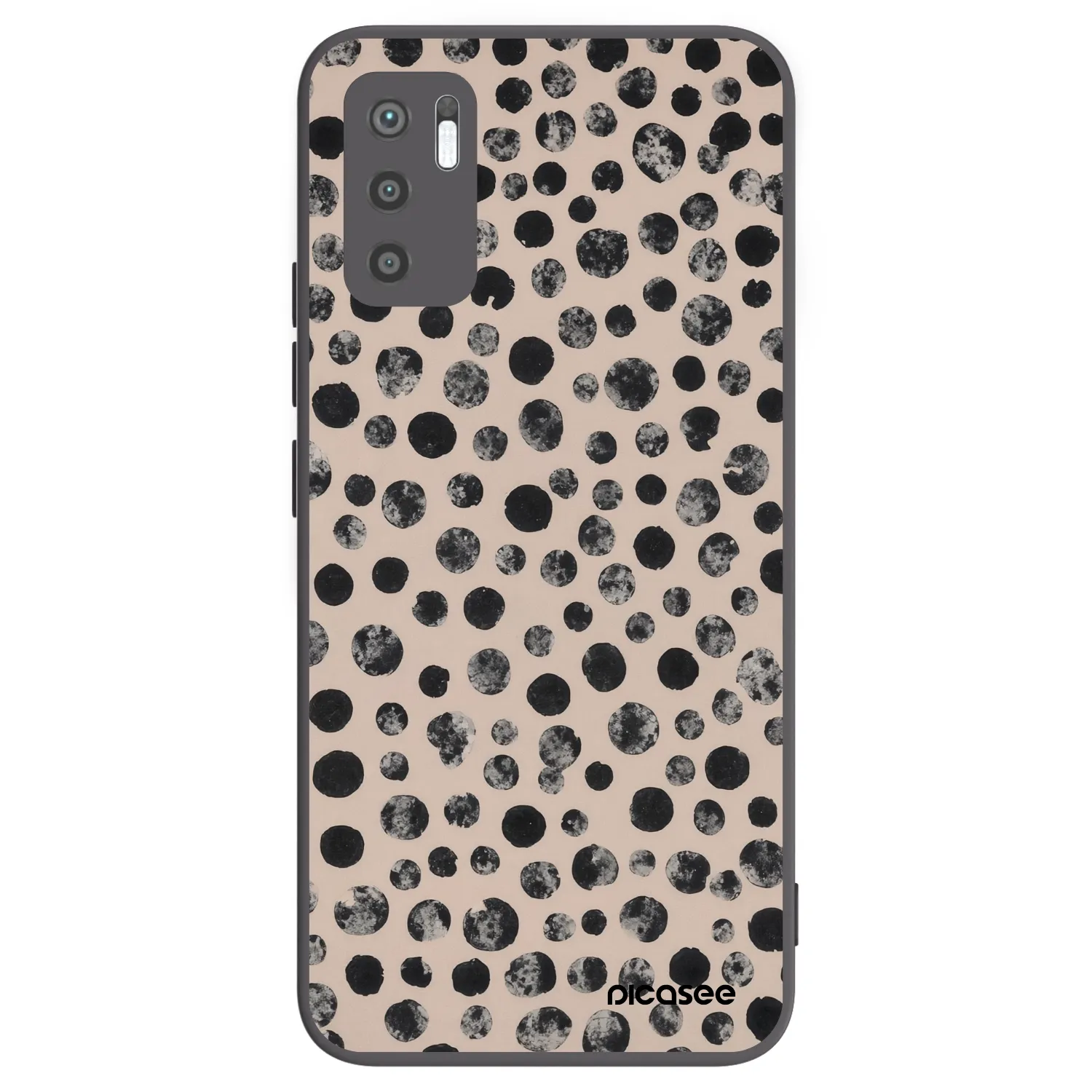Picasee husă neagră din silicon pentru Xiaomi Redmi Note 10 5G - Dots