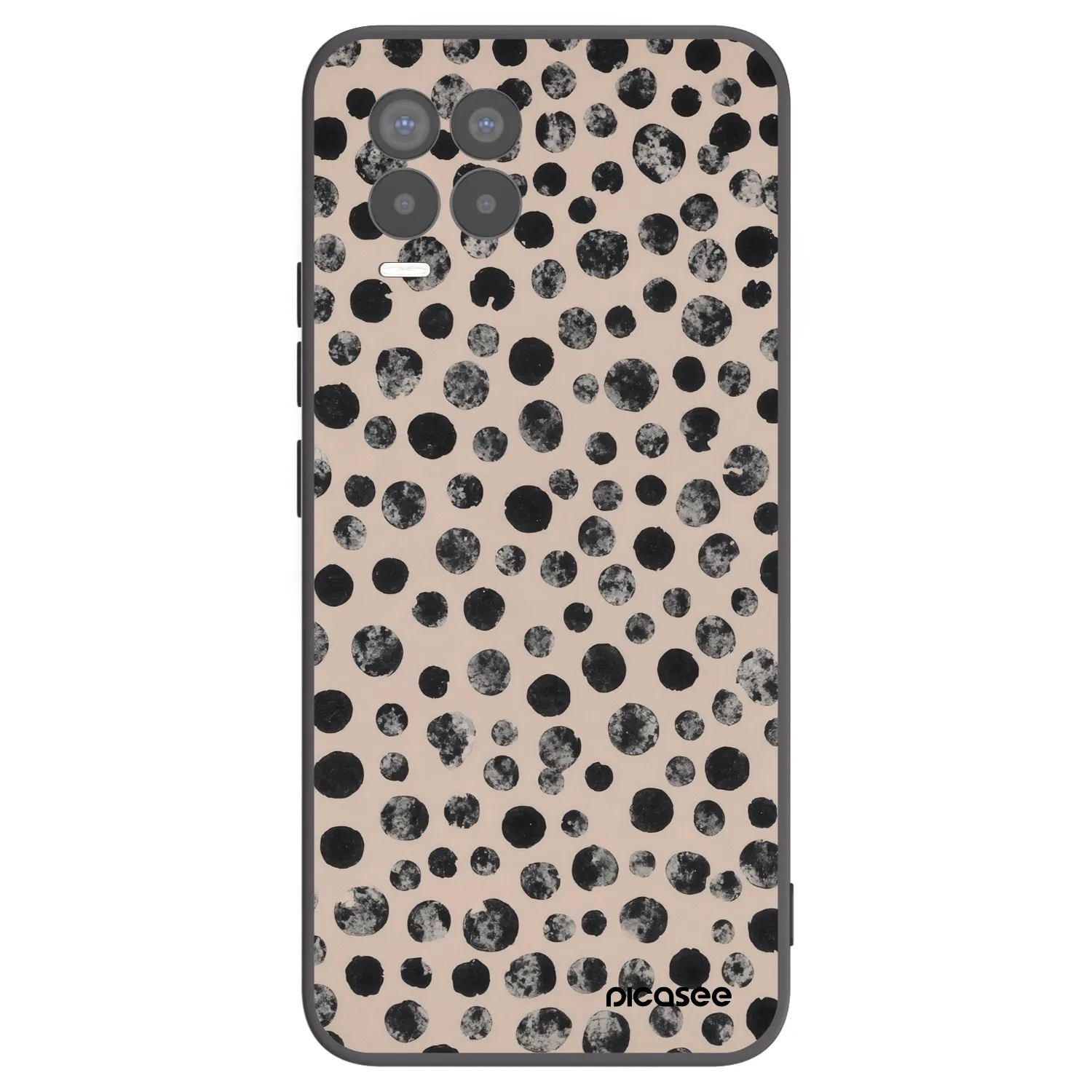 Picasee husă neagră din silicon pentru Realme 8 Pro - Dots