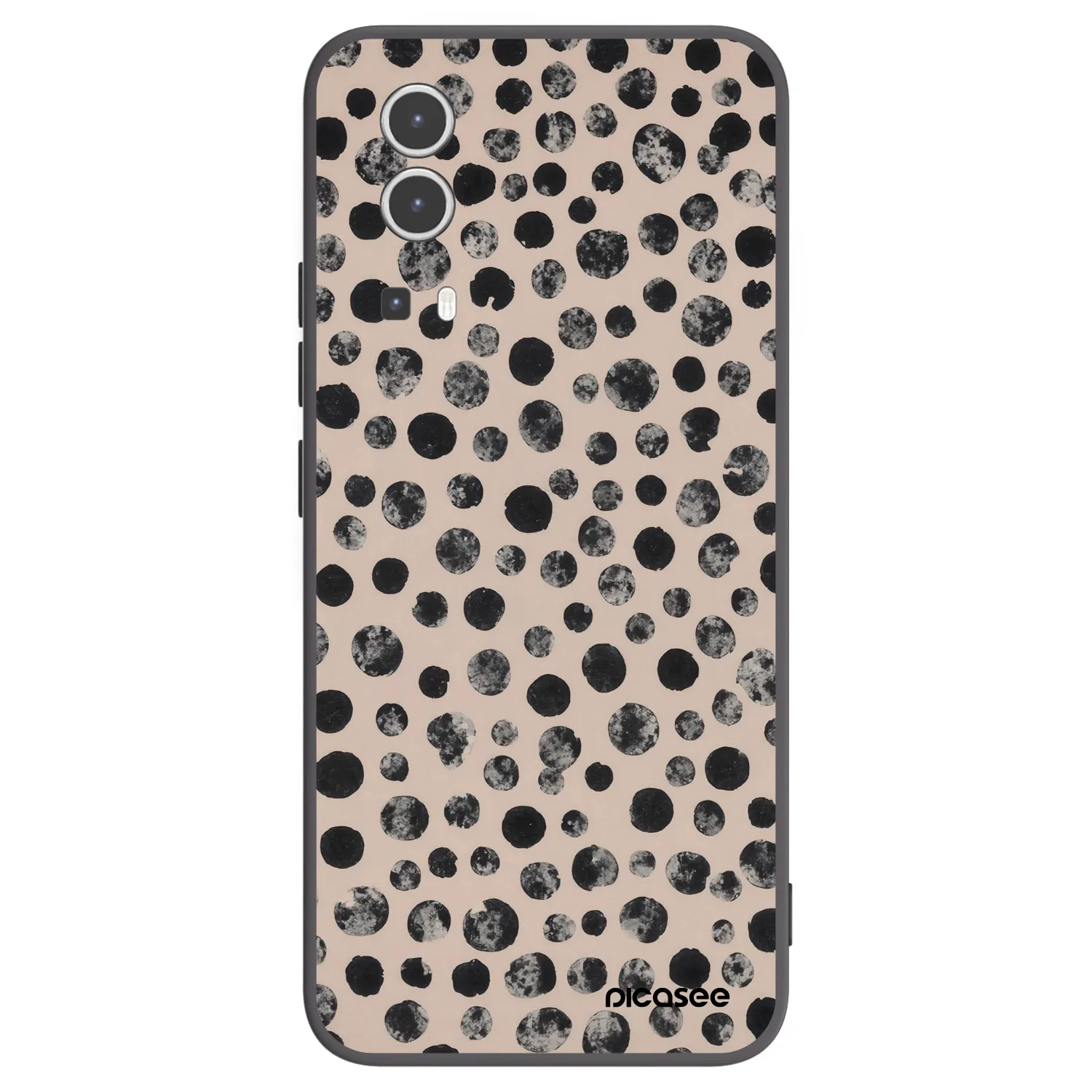 Picasee husă neagră din silicon pentru Vivo Y72 5G - Dots