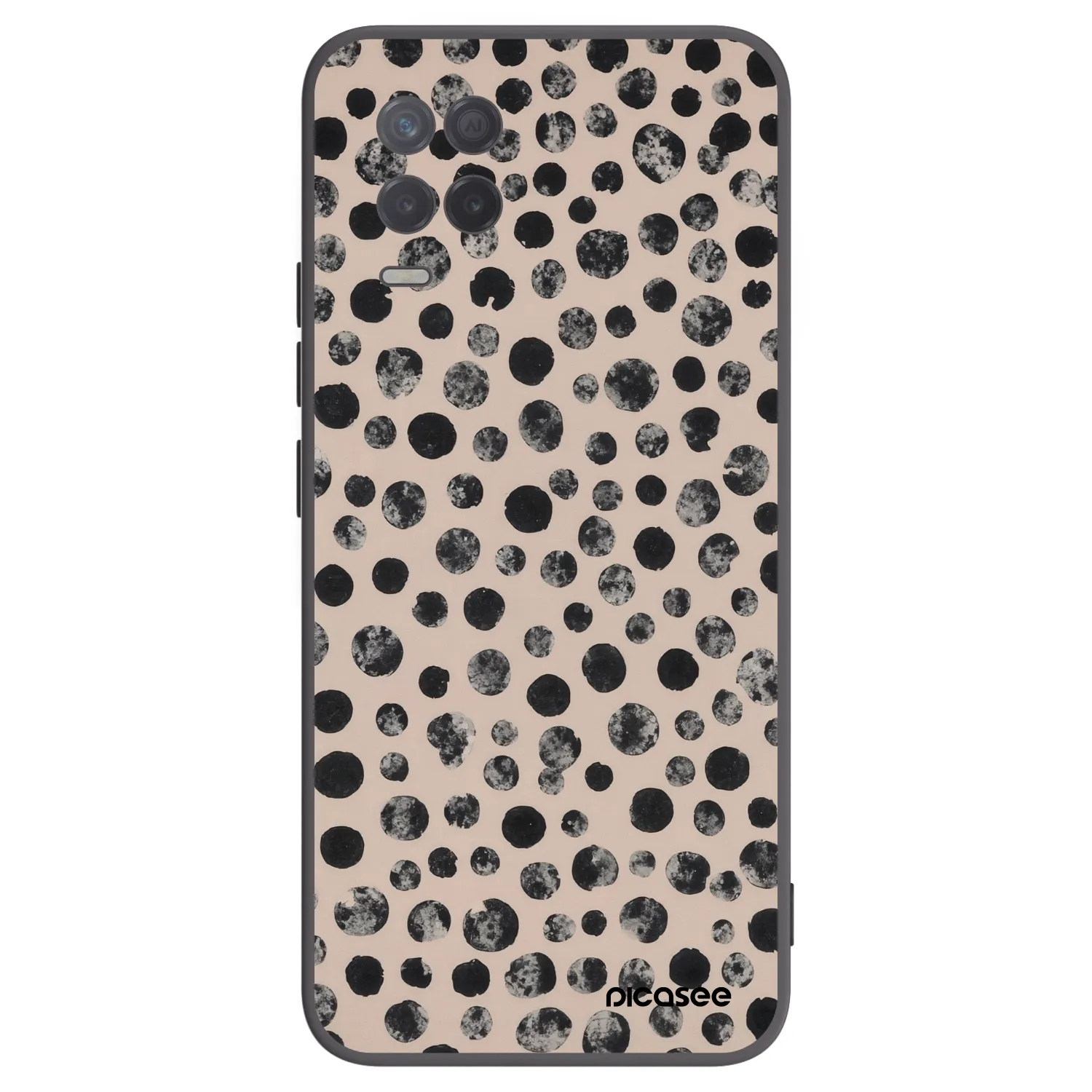 Picasee husă neagră din silicon pentru Realme 8 5G - Dots