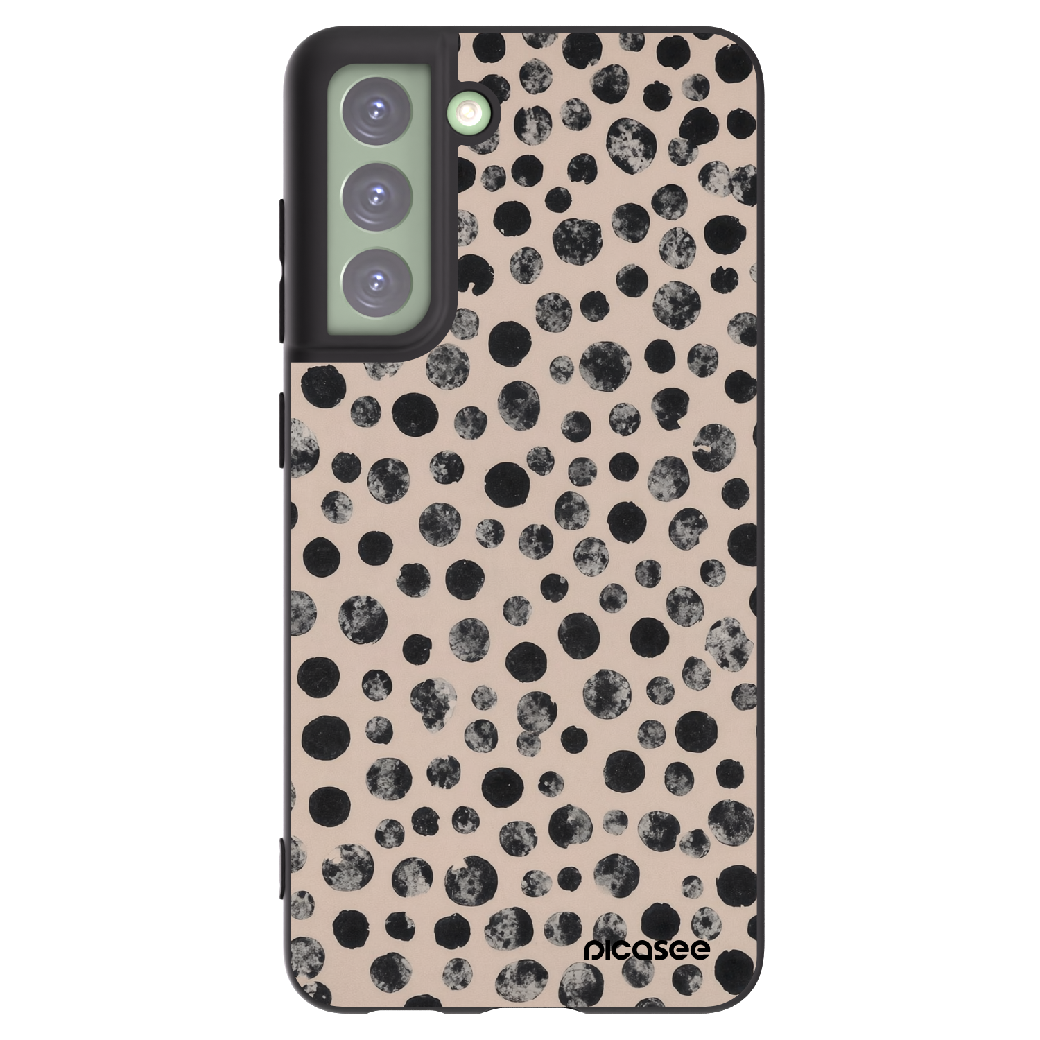 Picasee husă neagră din silicon pentru Samsung Galaxy S21 FE 5G - Dots