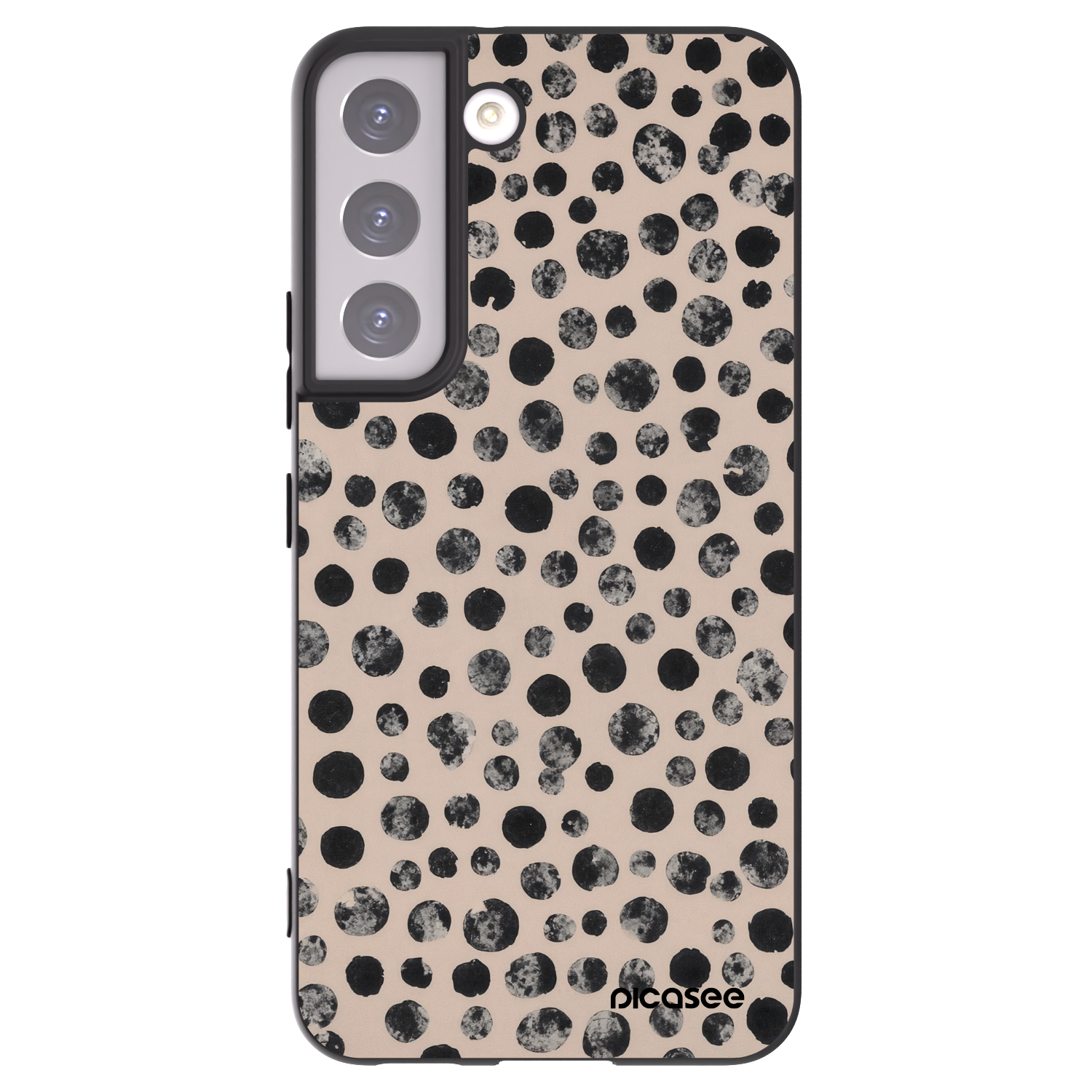 Picasee husă neagră din silicon pentru Samsung Galaxy S22 5G - Dots