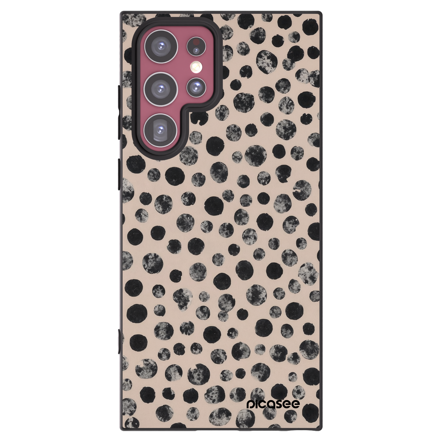 Picasee husă neagră din silicon pentru Samsung Galaxy S22 Ultra 5G - Dots