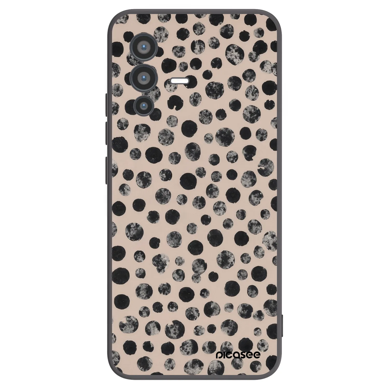 Picasee husă neagră din silicon pentru Vivo V23 5G - Dots