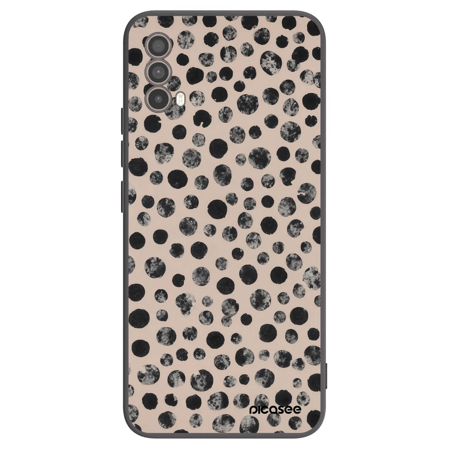 Picasee husă neagră din silicon pentru Motorola Moto E40 - Dots