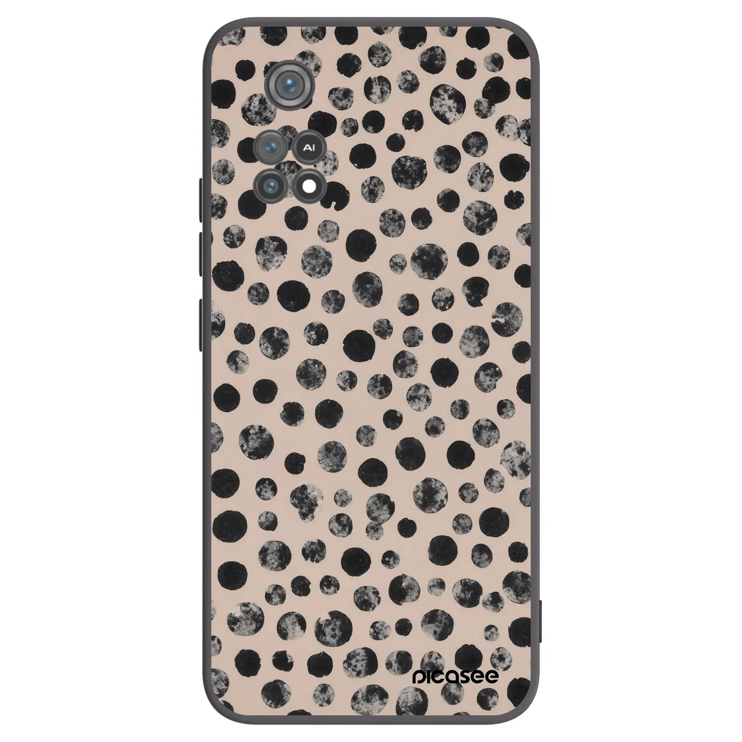 Picasee husă neagră din silicon pentru Xiaomi Poco M4 Pro - Dots