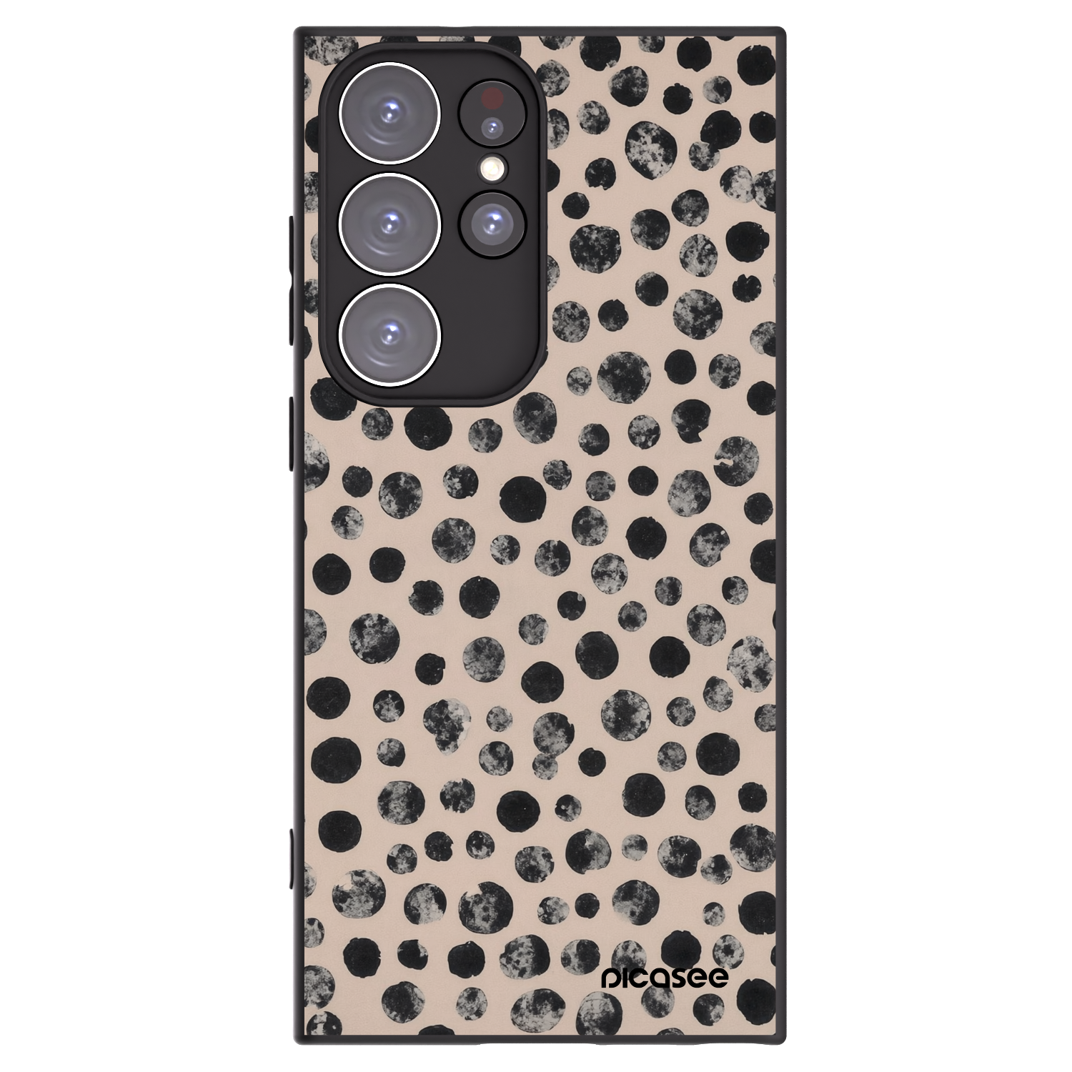 Picasee husă neagră din silicon pentru Samsung Galaxy S23 Ultra 5G - Dots