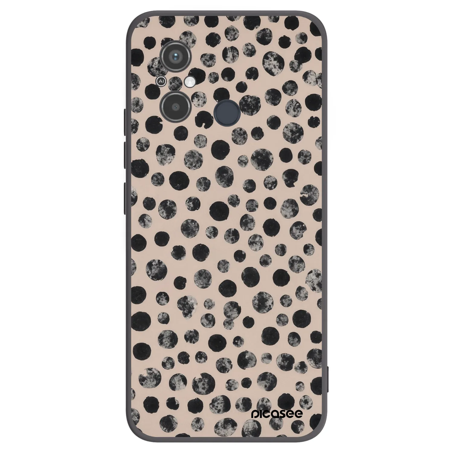 Picasee husă neagră din silicon pentru Xiaomi Redmi 12C - Dots