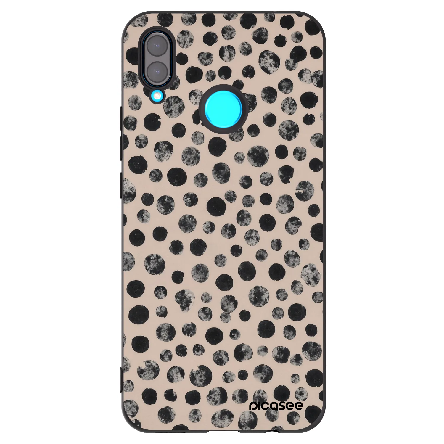 Picasee husă neagră din silicon pentru Huawei Nova 3 - Dots