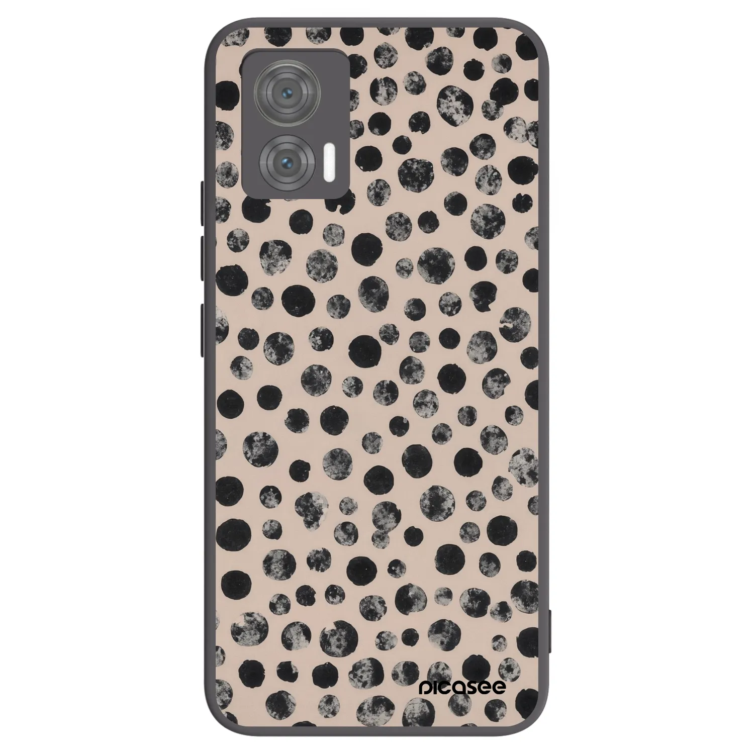 Picasee husă neagră din silicon pentru Motorola Edge 30 Neo - Dots