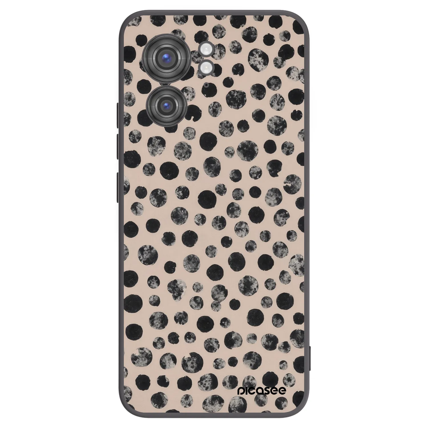 Picasee husă neagră din silicon pentru Motorola Edge 40 - Dots