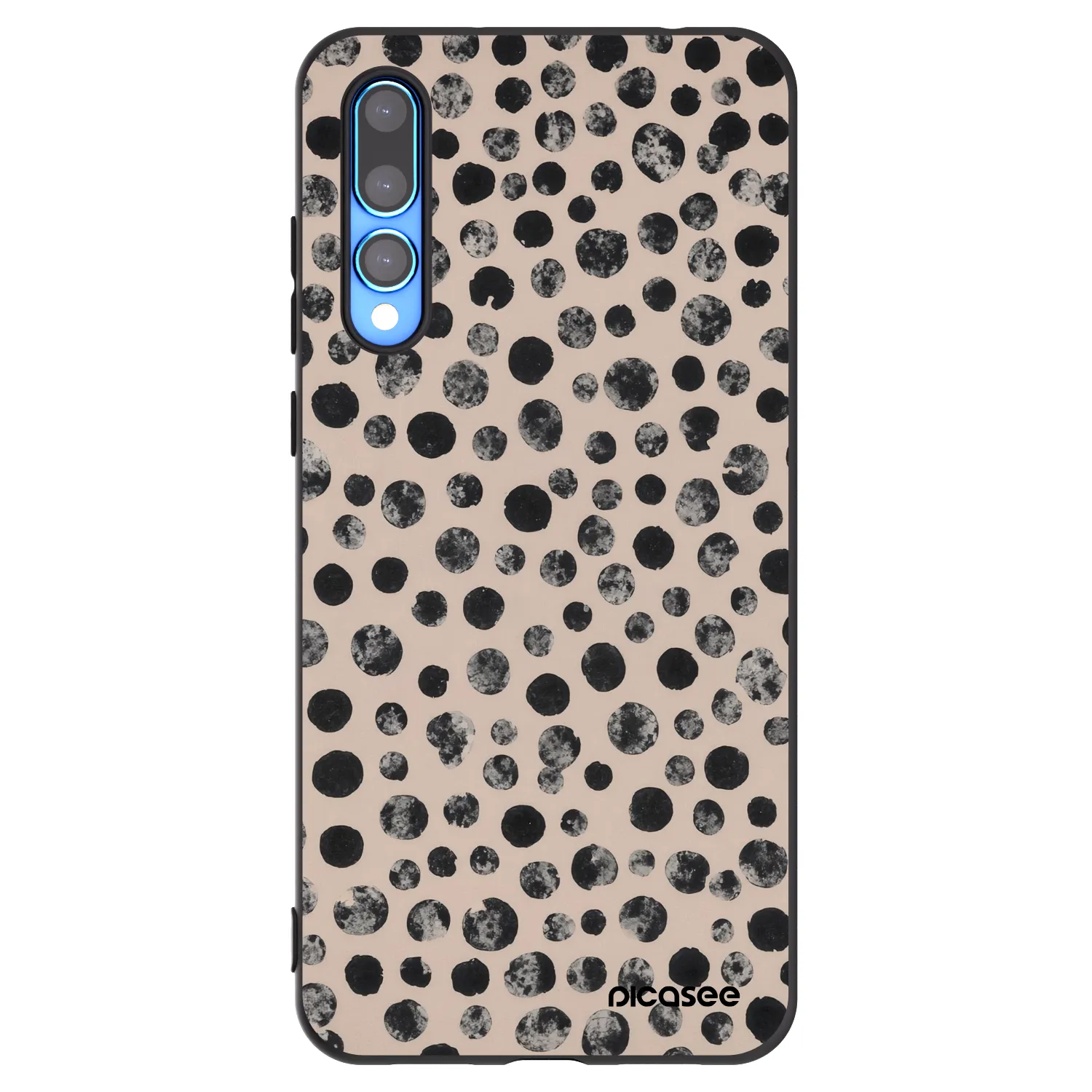 Picasee husă neagră din silicon pentru Huawei P20 Pro - Dots