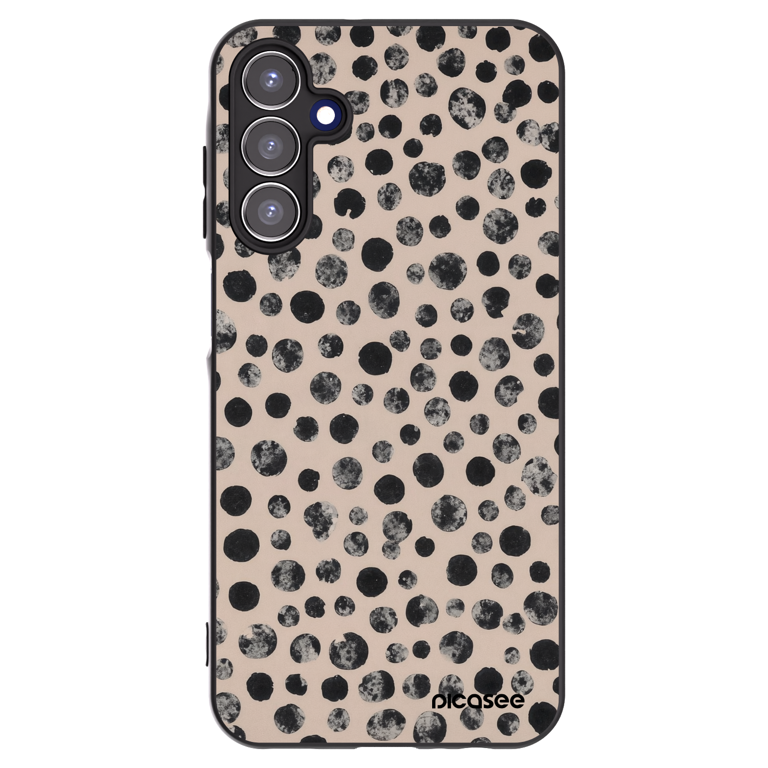 Picasee husă neagră din silicon pentru Samsung Galaxy A15 A156B 5G - Dots