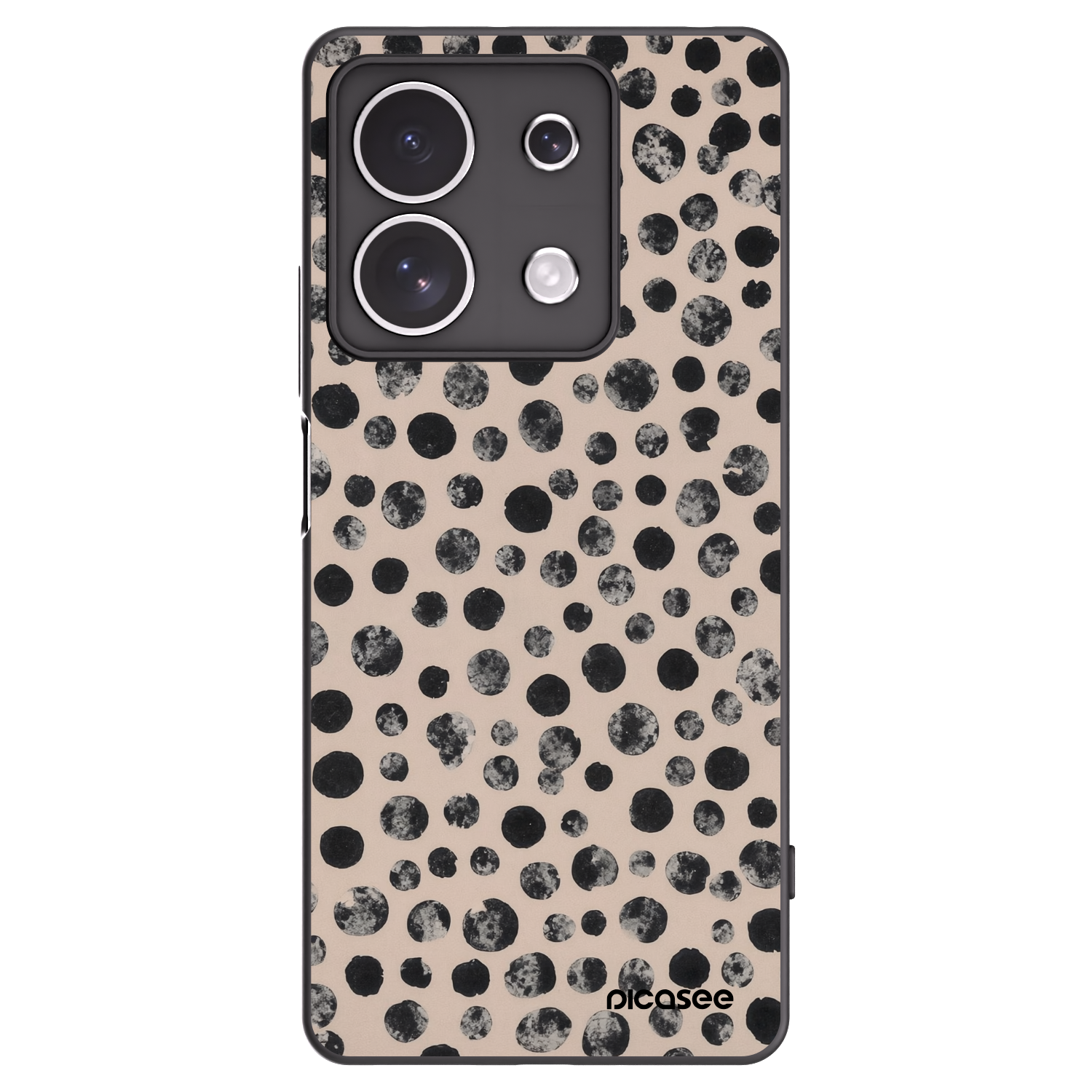 Picasee husă neagră din silicon pentru Xiaomi Redmi Note 13 4G - Dots