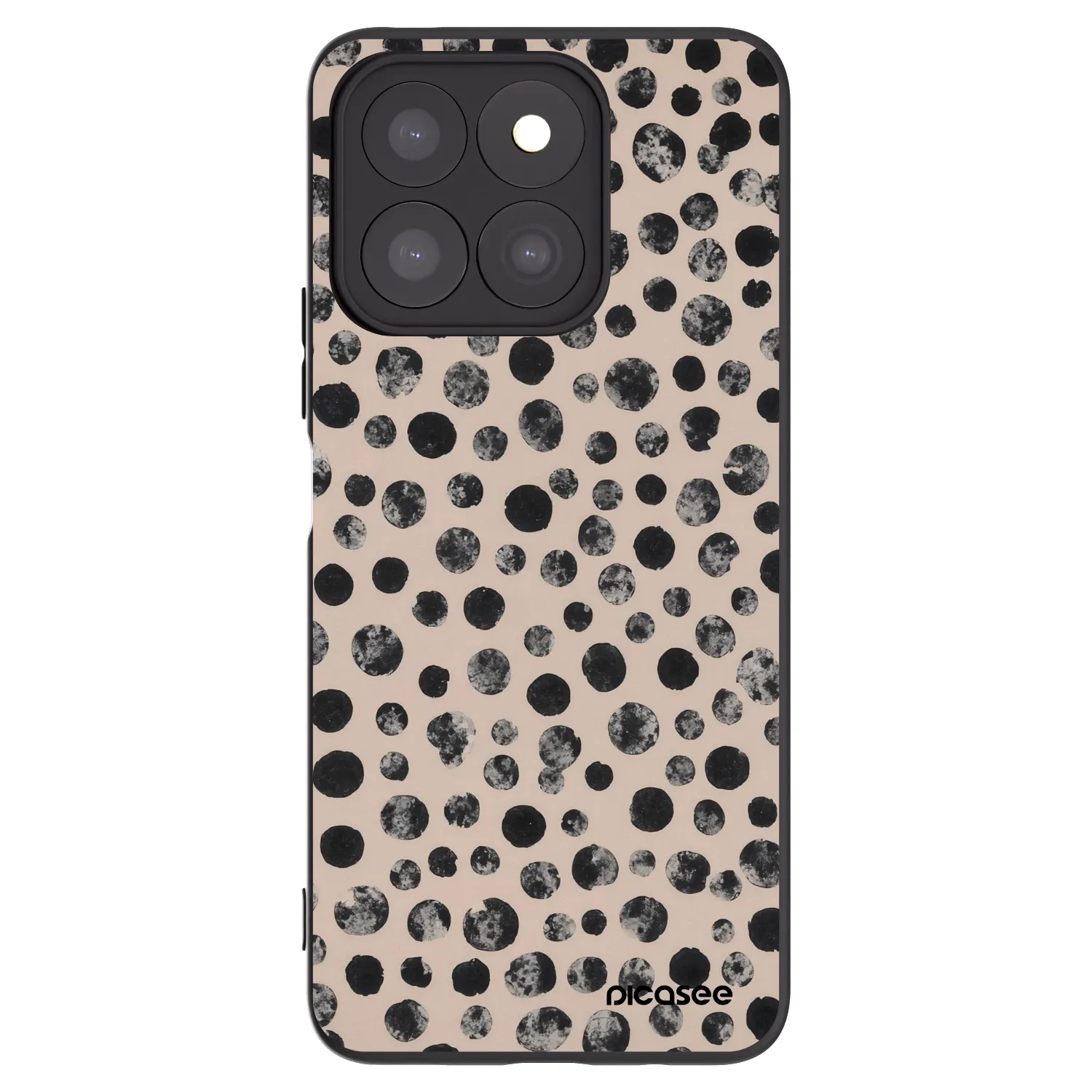 Picasee husă neagră din silicon pentru Honor X8b - Dots