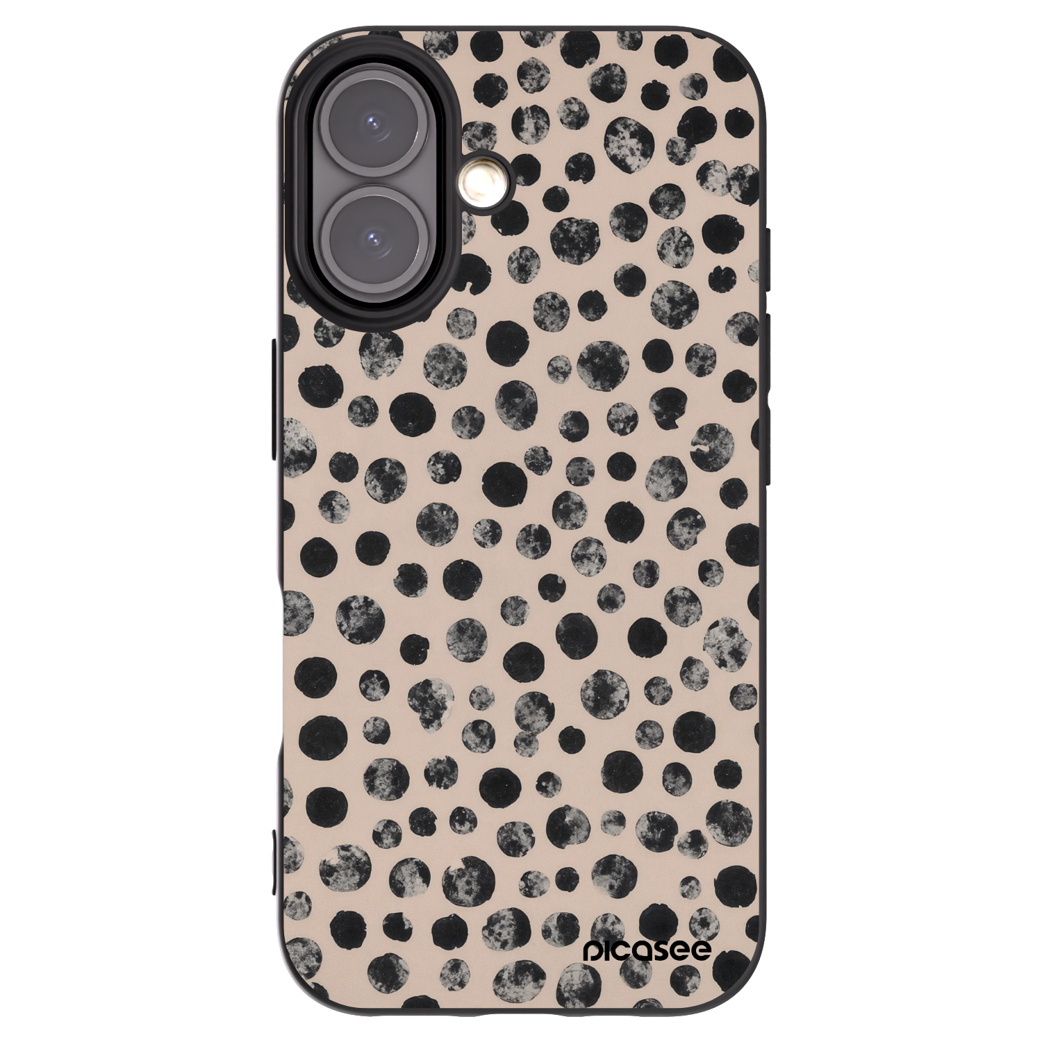 Picasee husă neagră din silicon pentru Apple iPhone 16 - Dots