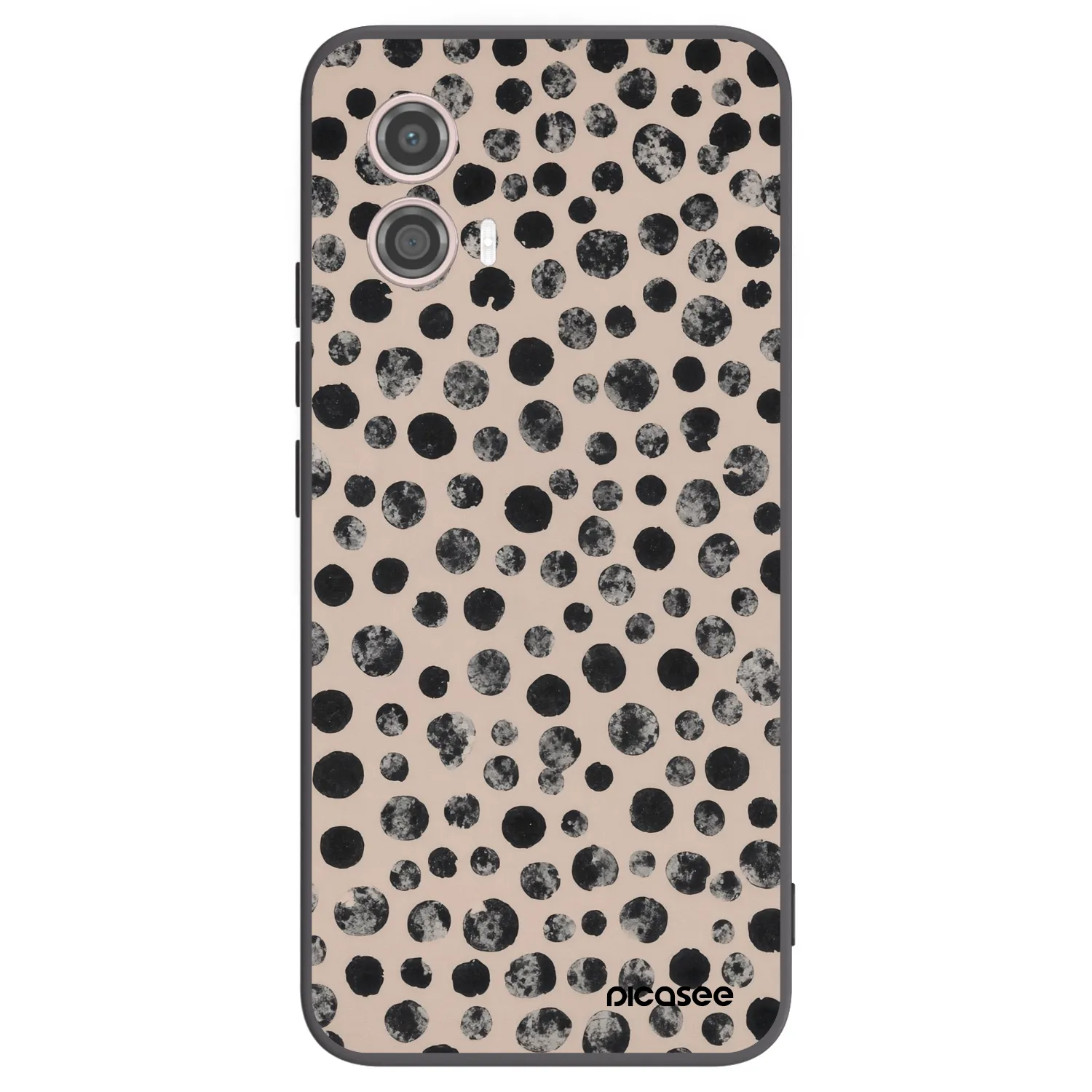 Picasee husă neagră din silicon pentru Motorola Moto G53 5G - Dots