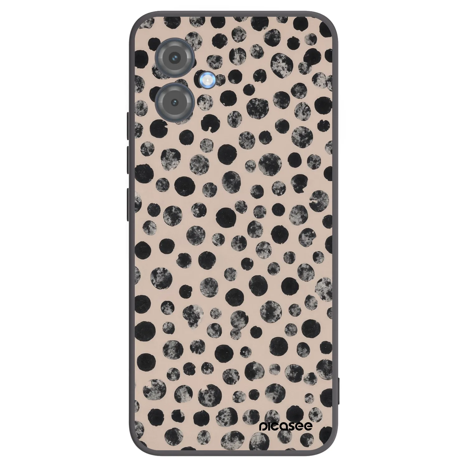 Picasee husă neagră din silicon pentru Motorola Moto G14 - Dots