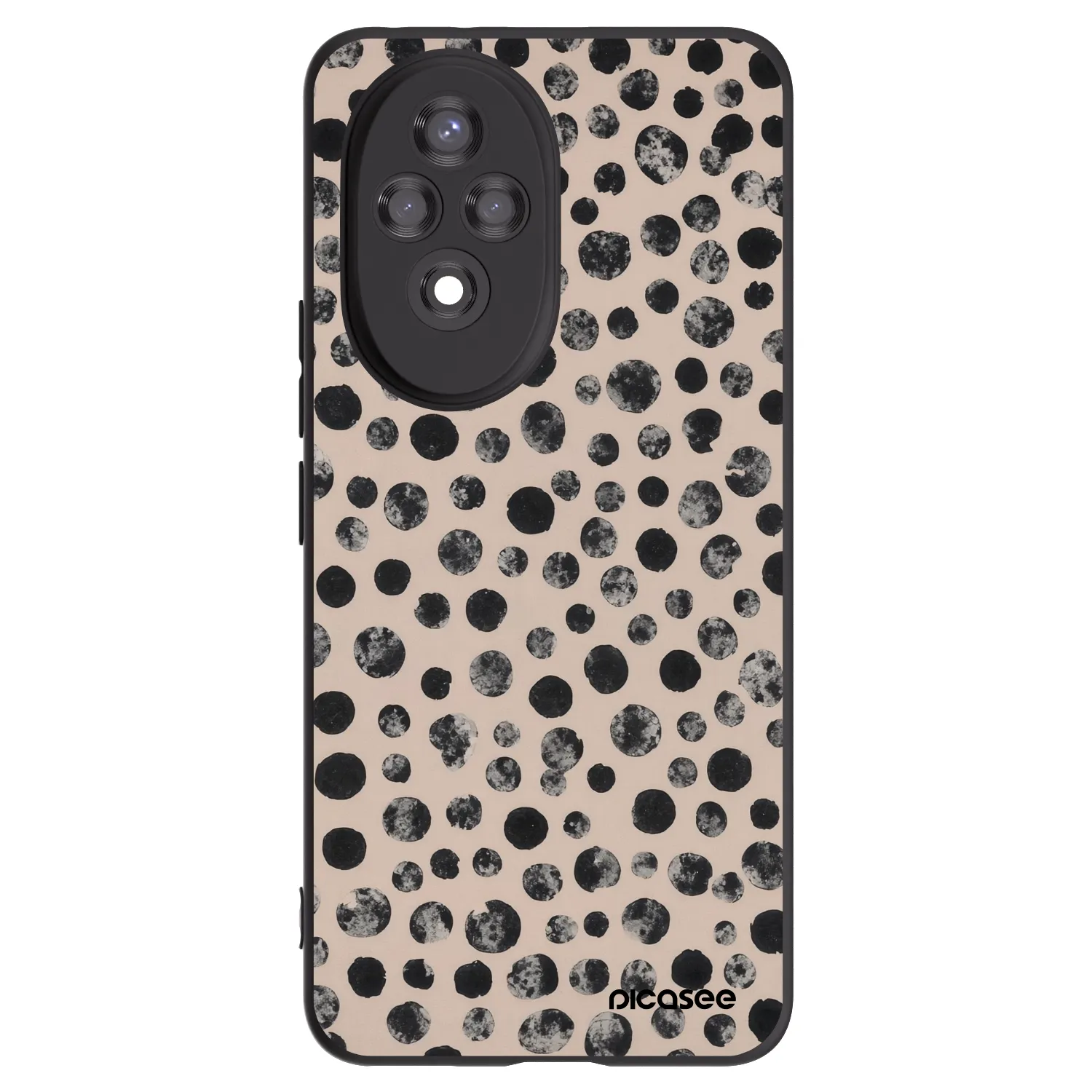 Picasee husă neagră din silicon pentru Honor 200 5G - Dots