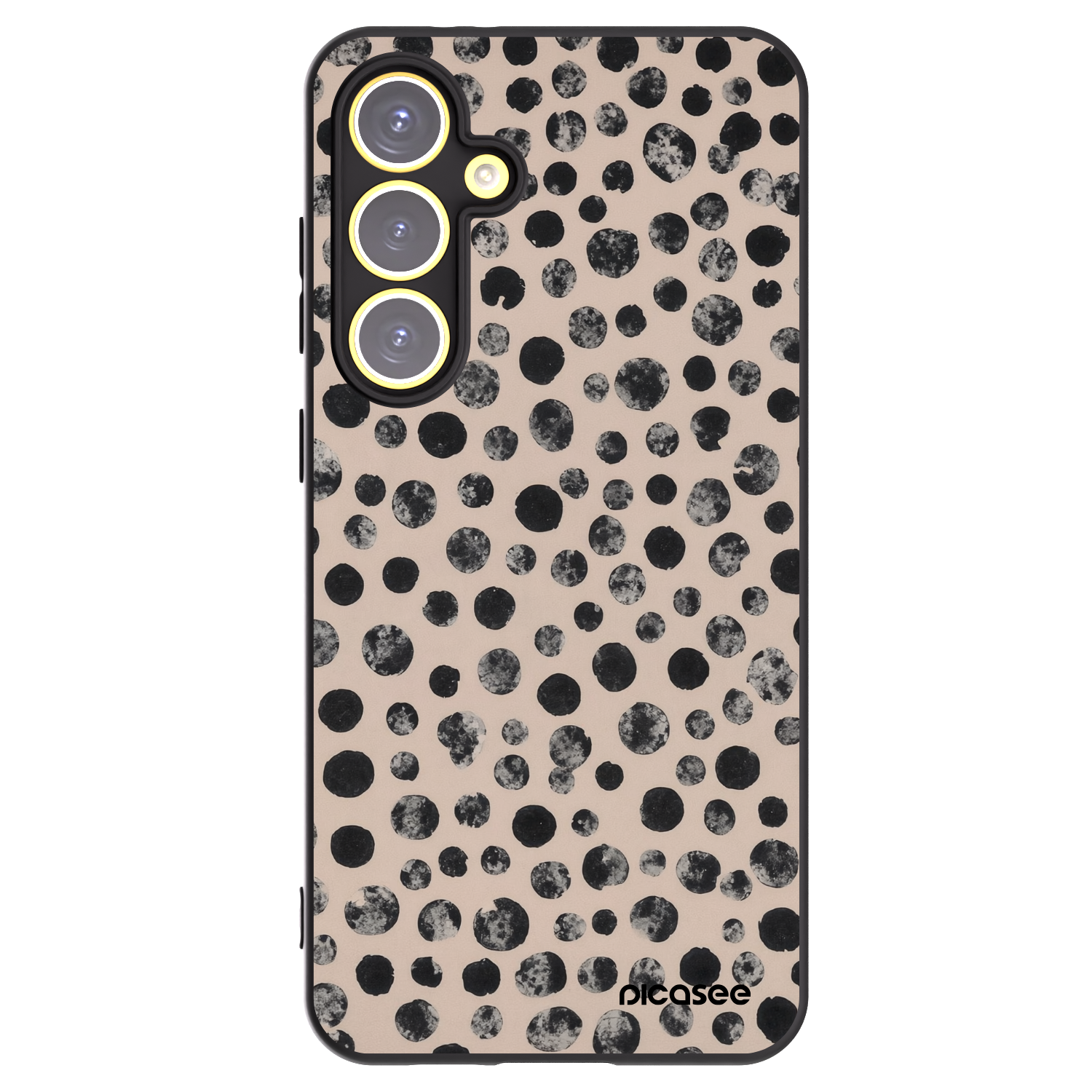 Picasee husă neagră din silicon pentru Samsung Galaxy S24 FE S721B - Dots