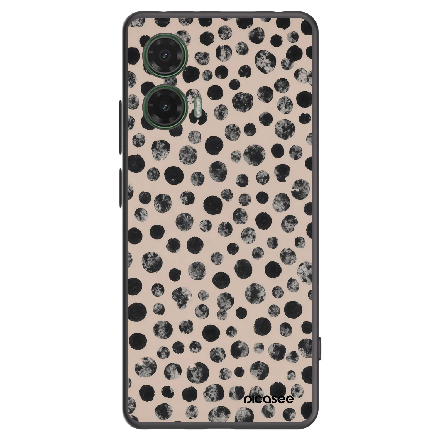 Picasee husă neagră din silicon pentru Motorola Moto G35 5G - Dots