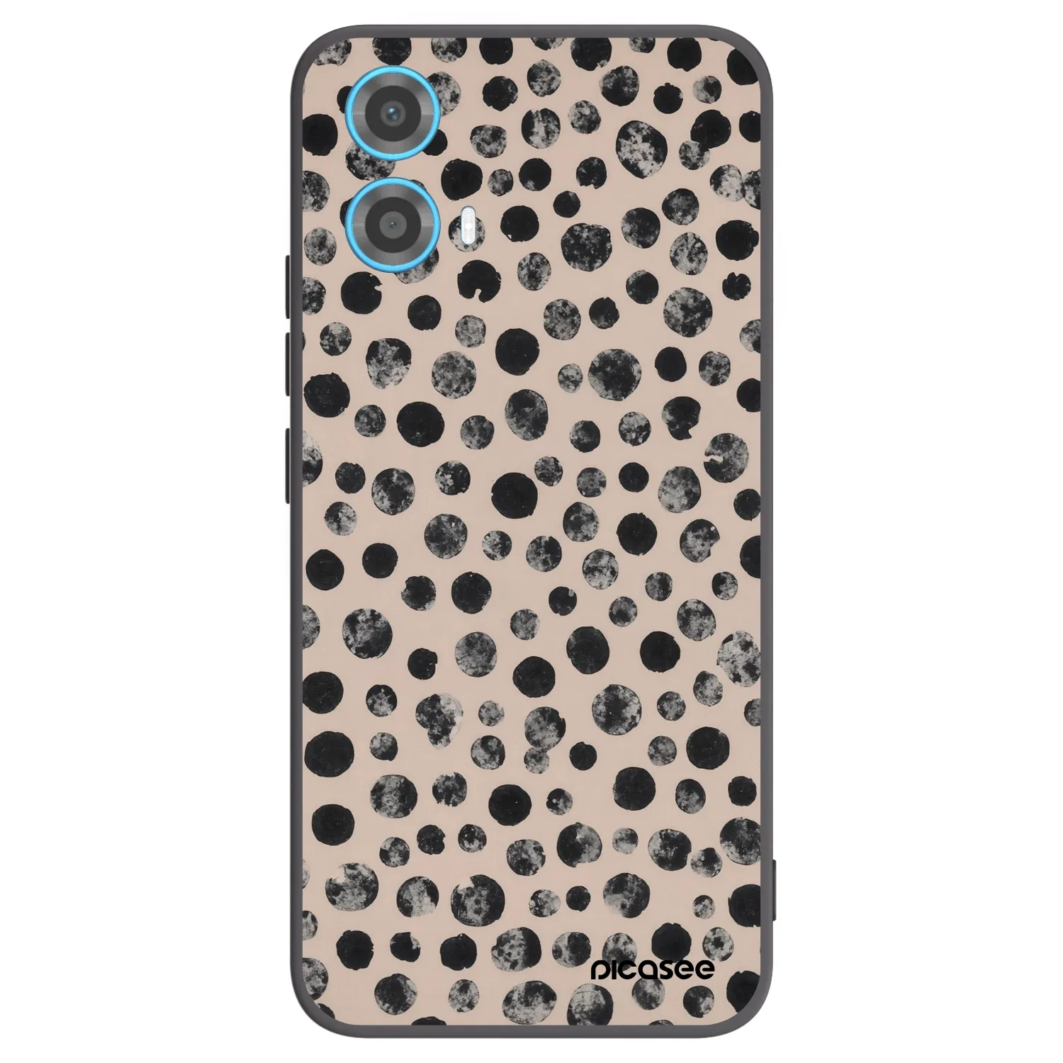 Picasee husă neagră din silicon pentru Motorola Moto G34 5G - Dots