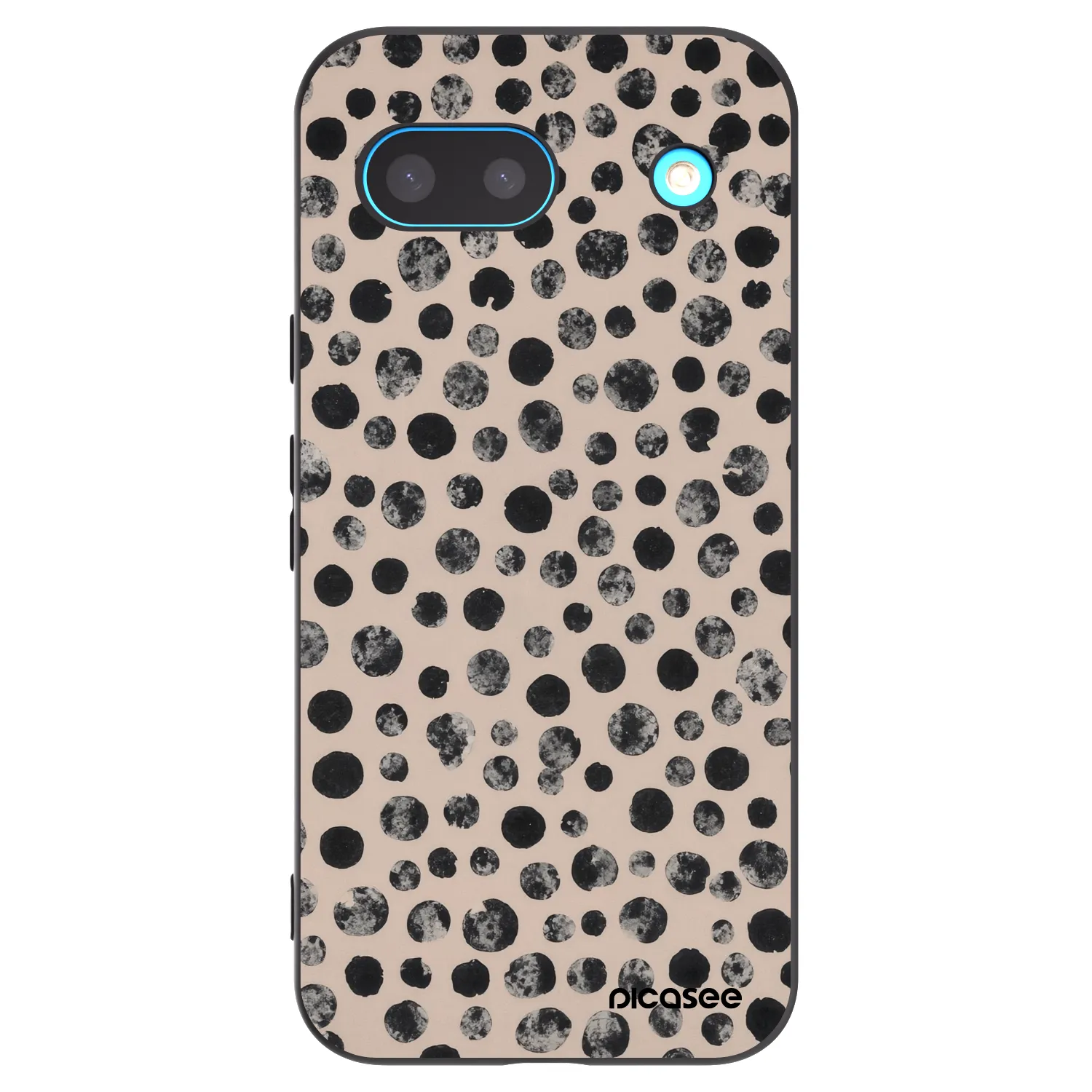 Picasee husă neagră din silicon pentru Google Pixel 8a - Dots