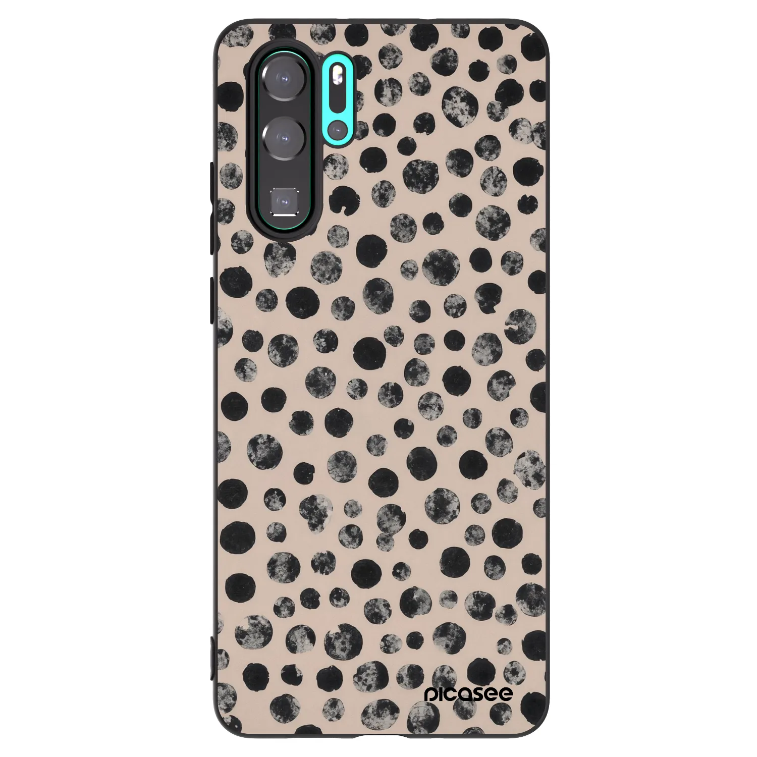Picasee husă neagră din silicon pentru Huawei P30 Pro - Dots