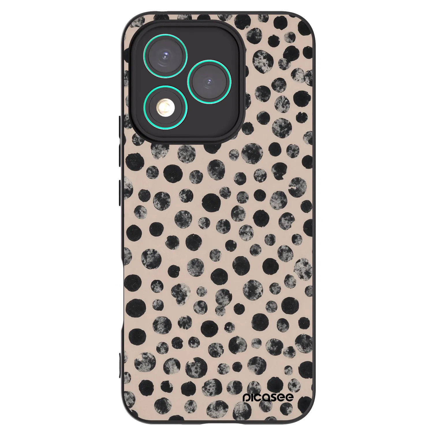 Picasee husă neagră din silicon pentru Honor 400 Lite 5G - Dots