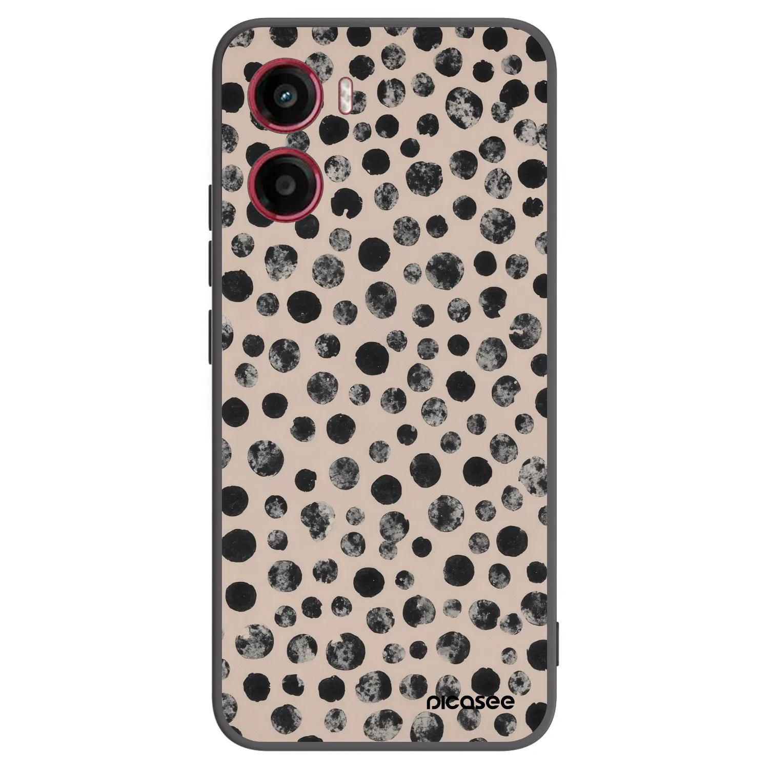 Picasee husă neagră din silicon pentru Motorola Moto G05 - Dots