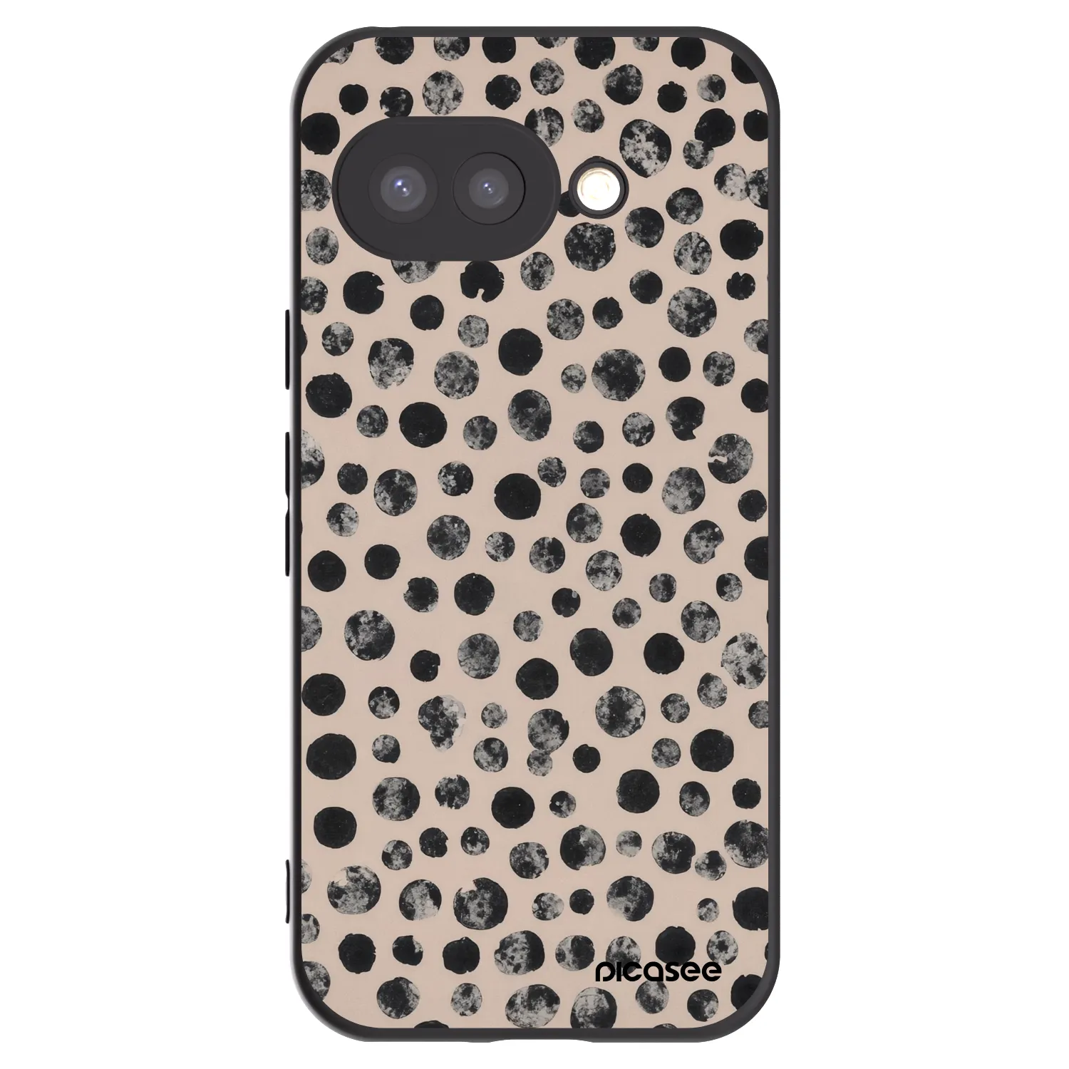 Picasee husă neagră din silicon pentru Google Pixel 9a - Dots