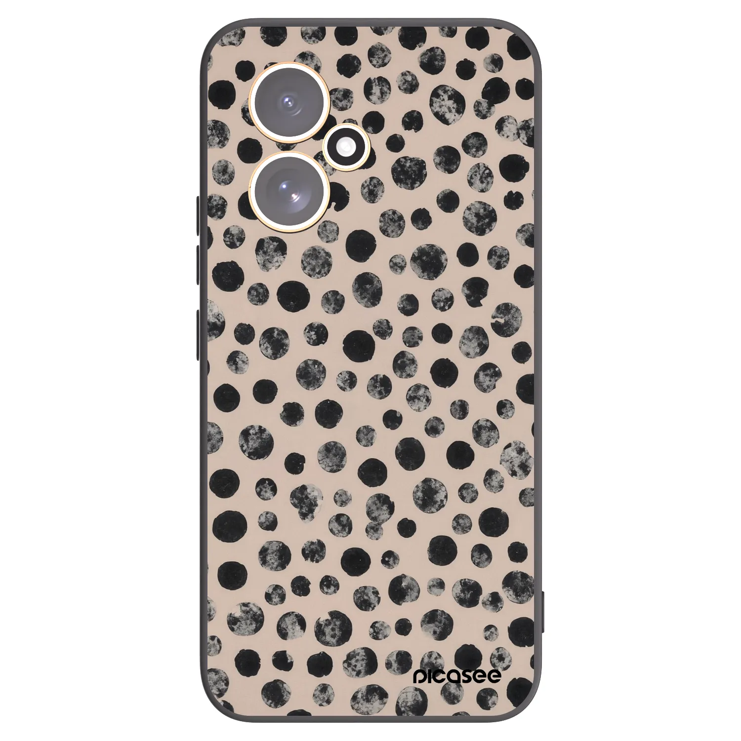 Picasee husă neagră din silicon pentru Honor 400 5G - Dots