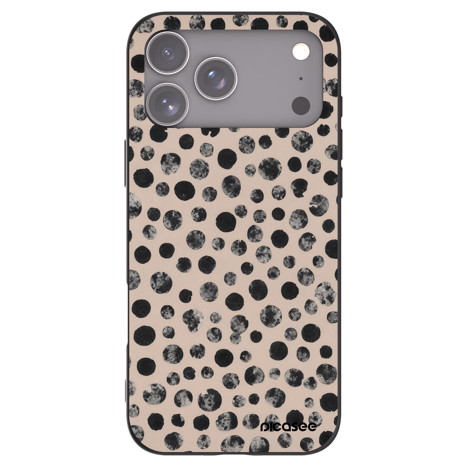 Picasee husă neagră din silicon pentru Apple iPhone 17 Pro Max - Dots