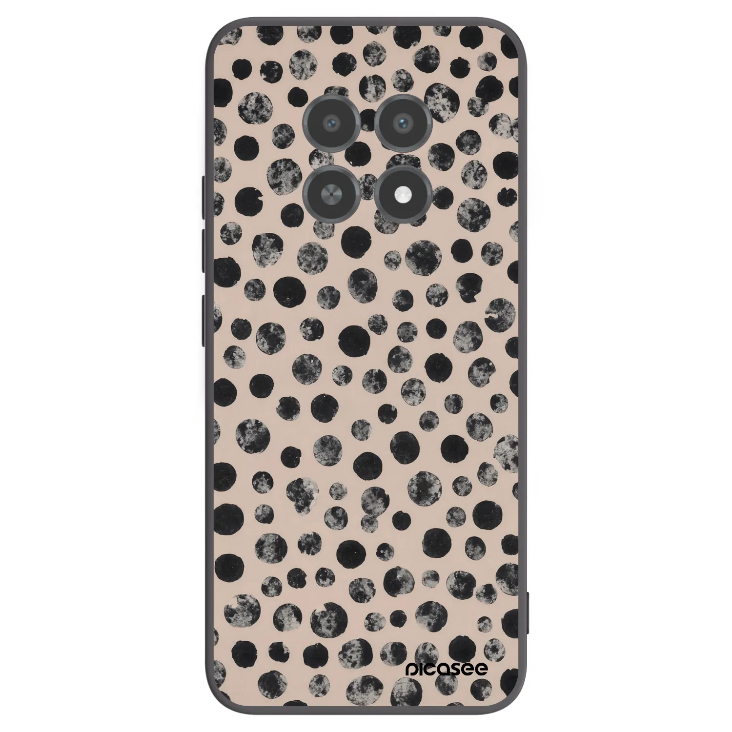 Picasee husă neagră din silicon pentru Realme 12X - Dots