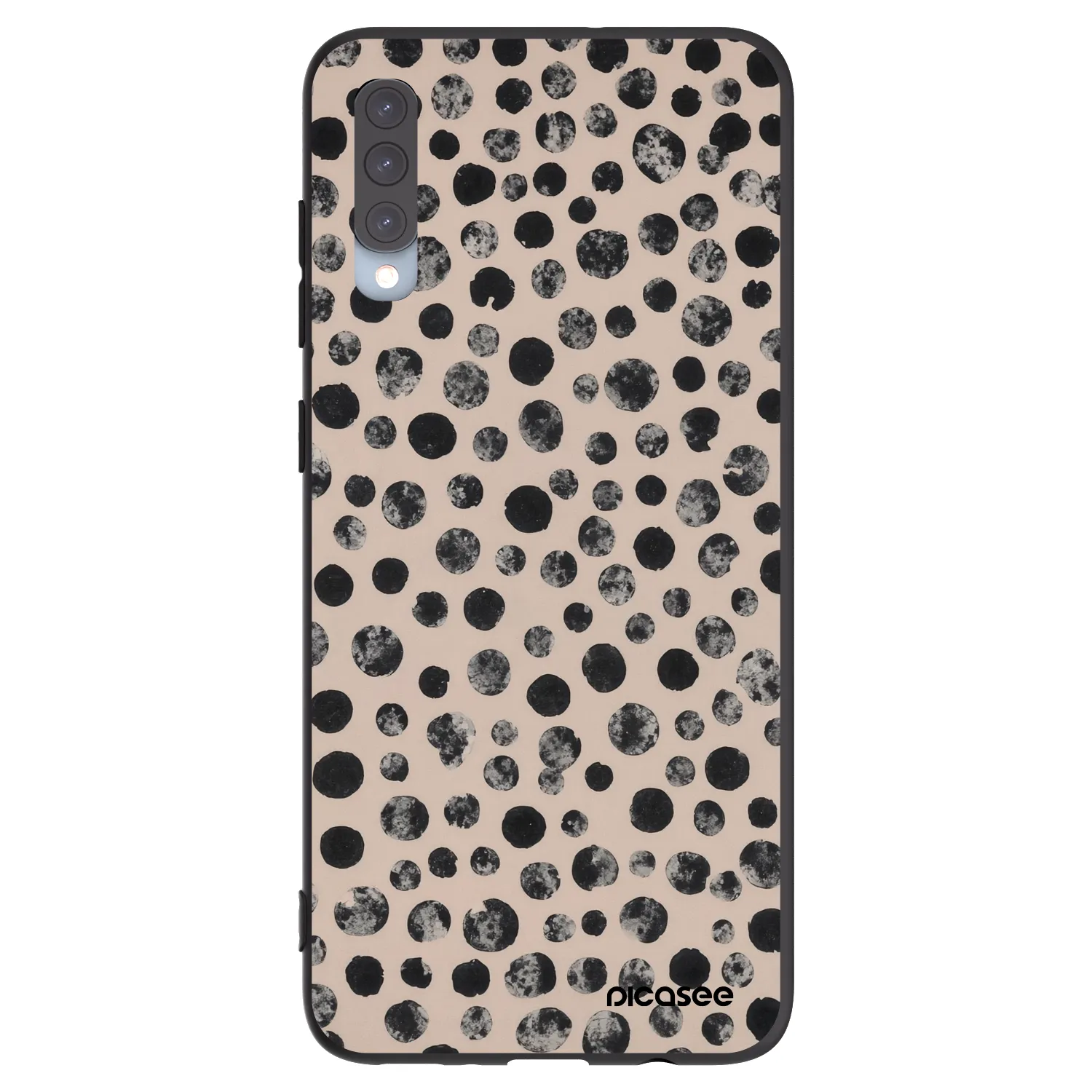 Picasee husă neagră din silicon pentru Samsung Galaxy A70 A705F - Dots