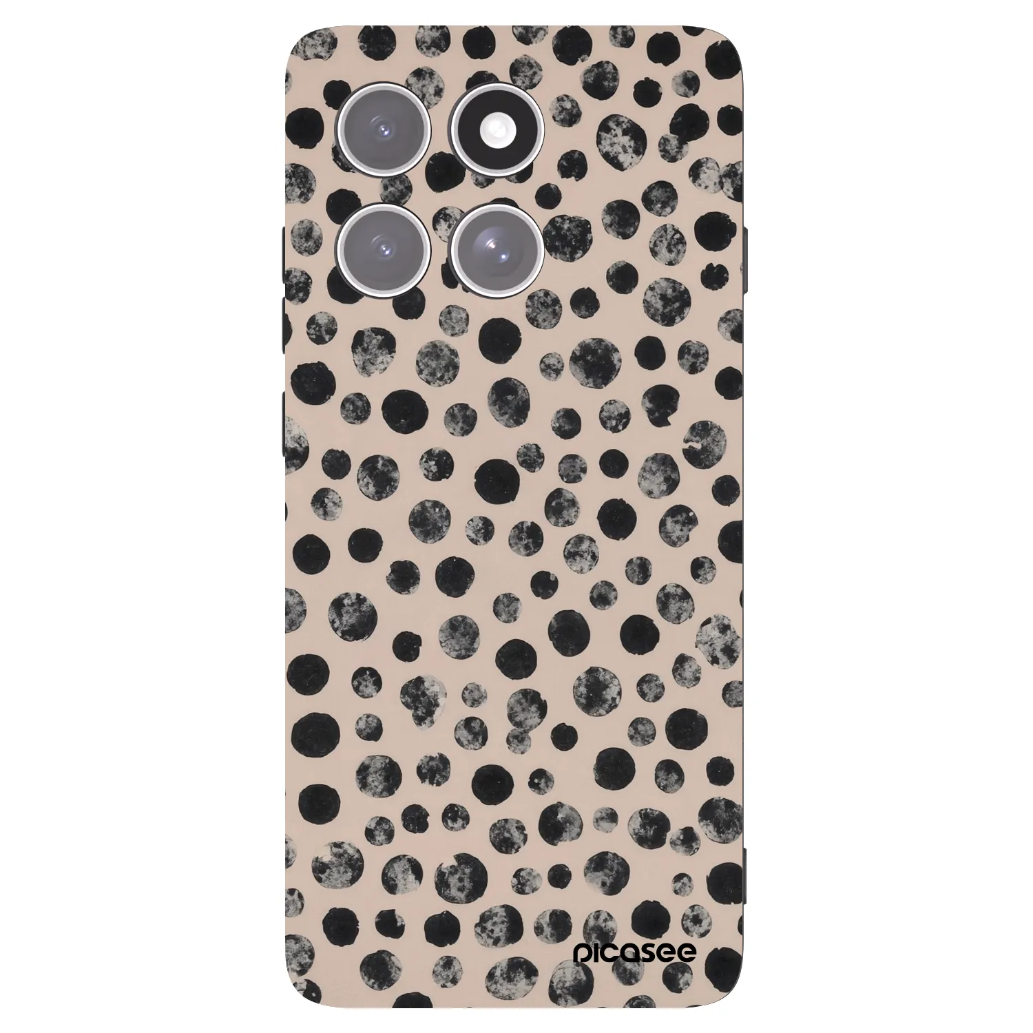 Picasee husă neagră din silicon pentru Motorola Edge 60 Pro - Dots