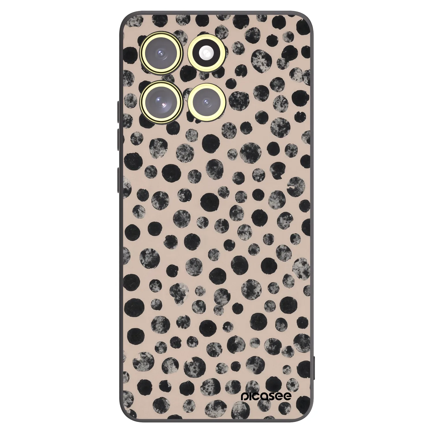 Picasee husă neagră din silicon pentru Motorola Moto G86 5G - Dots