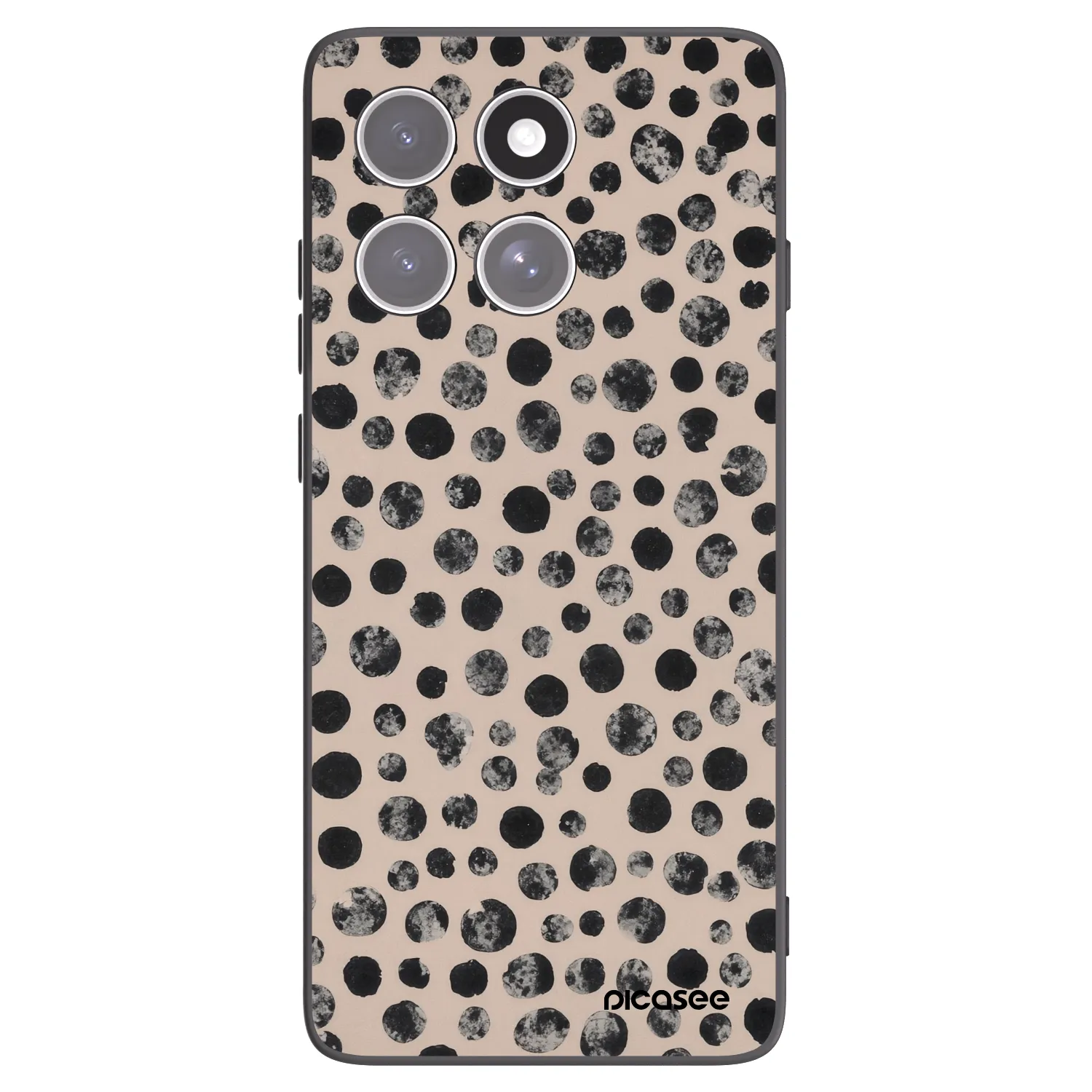 Picasee husă neagră din silicon pentru Motorola Edge 60 Fusion - Dots