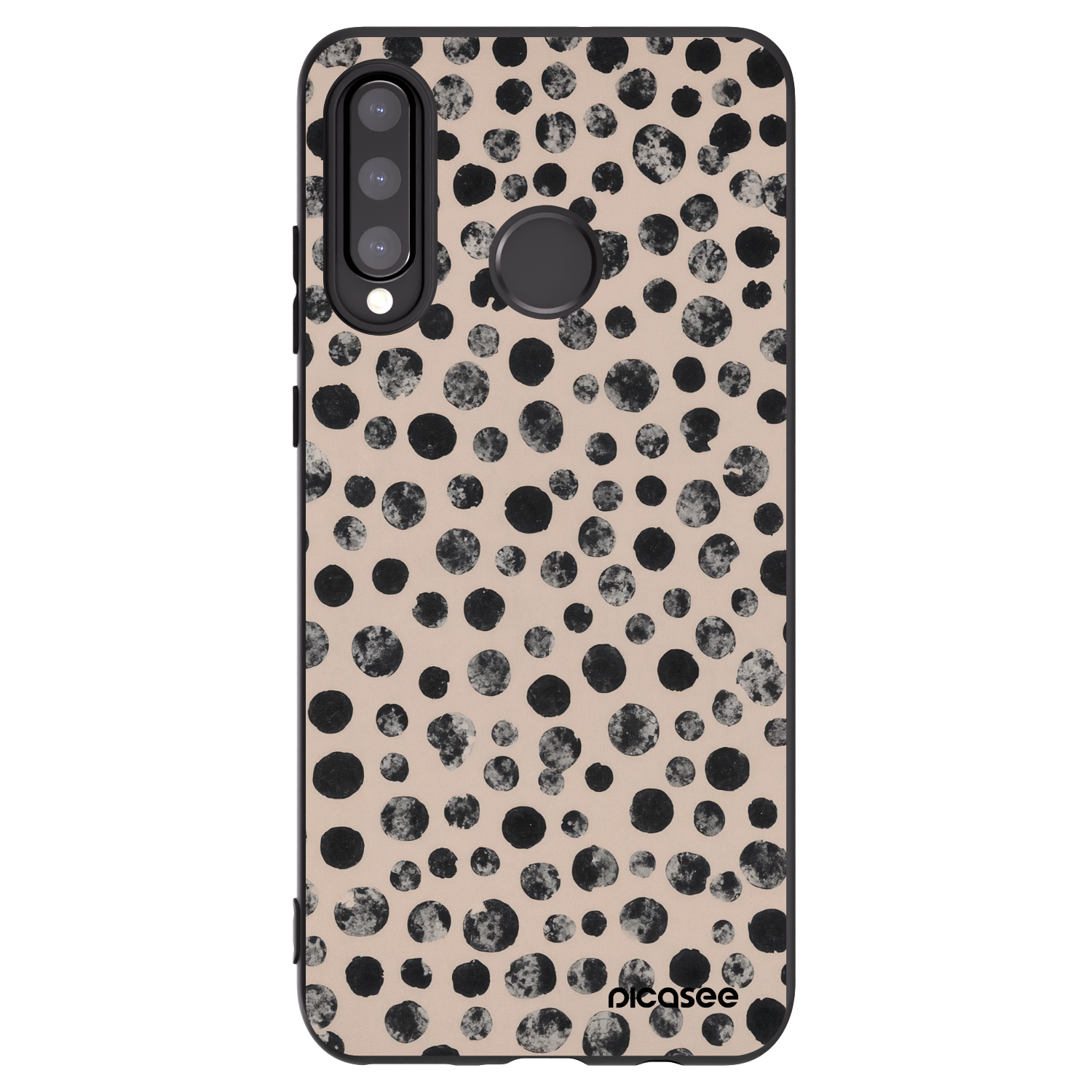 Picasee husă neagră din silicon pentru Huawei P30 Lite - Dots