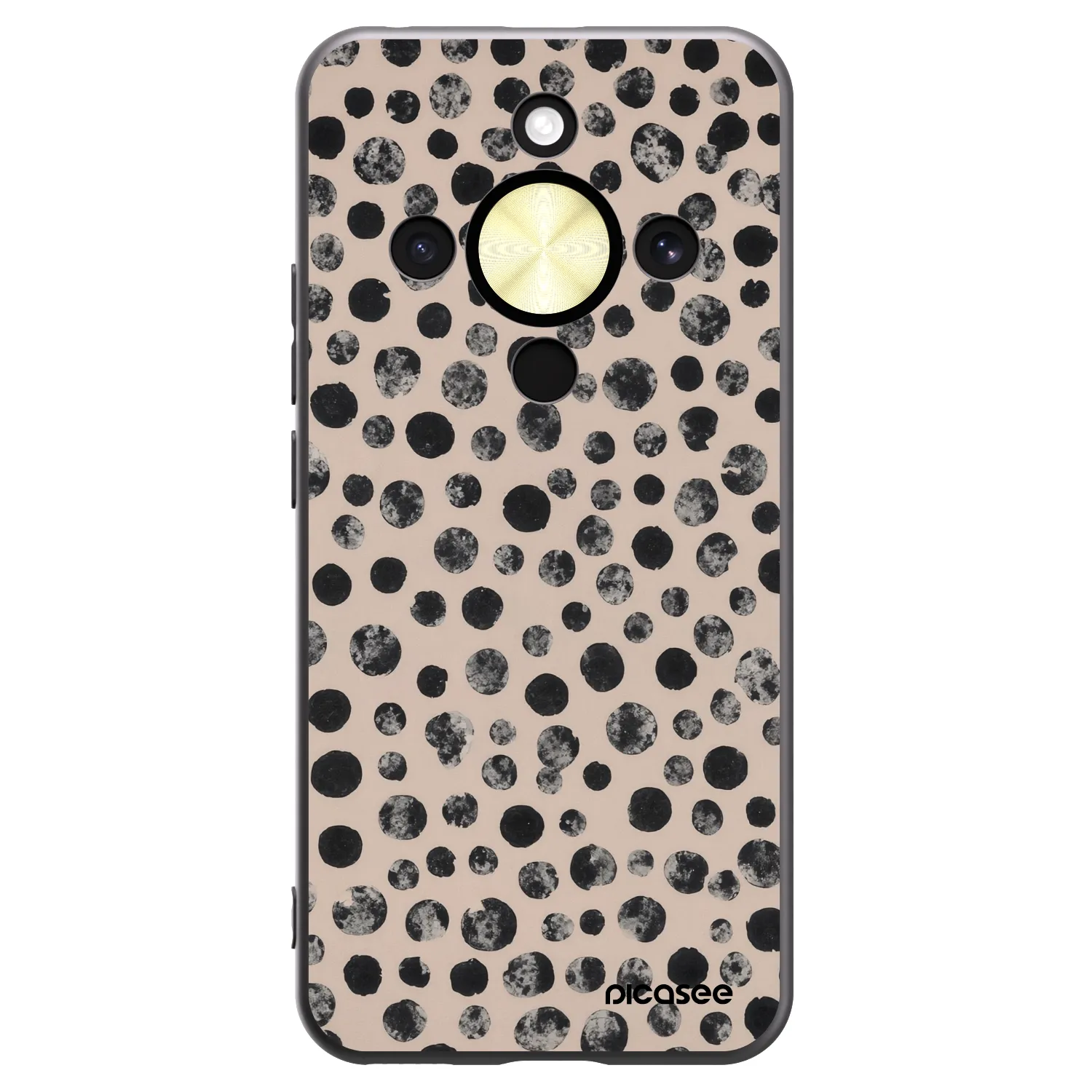 Picasee husă neagră din silicon pentru Honor Magic8 Lite 5G - Dots