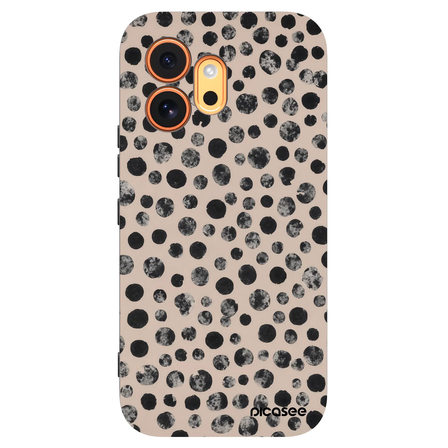 Picasee husă neagră din silicon pentru Honor 600 - Dots