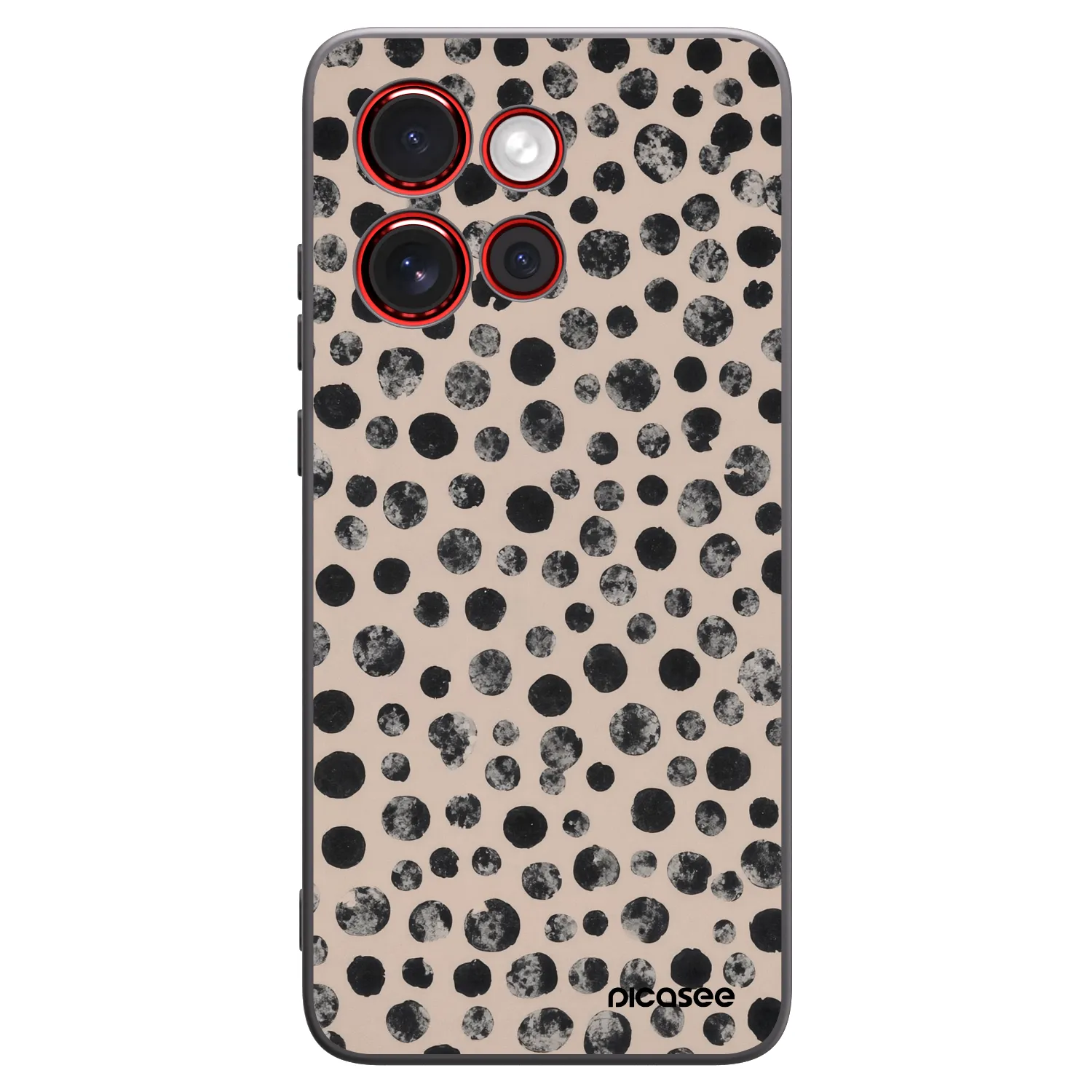 Picasee husă neagră din silicon pentru Motorola Edge 60 Neo 5G - Dots