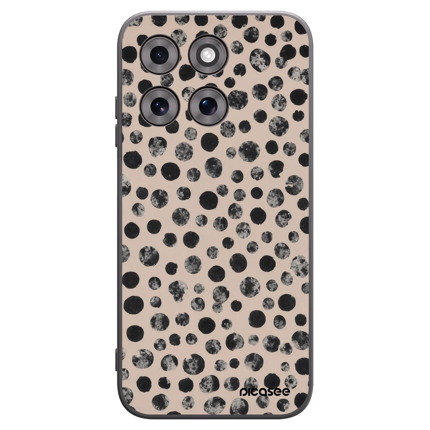 Picasee husă neagră din silicon pentru Motorola Moto G77 - Dots