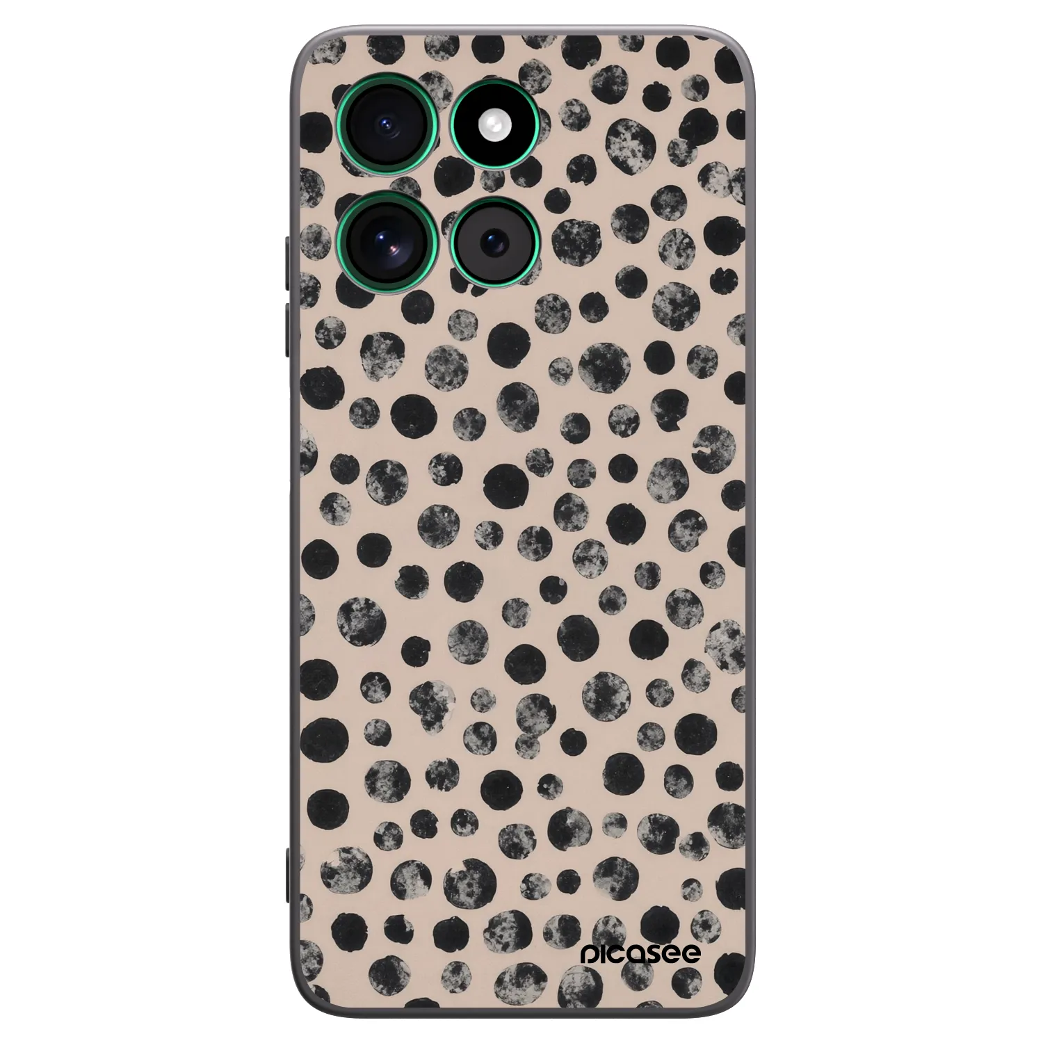 Picasee husă neagră din silicon pentru Motorola Moto G57 Power - Dots