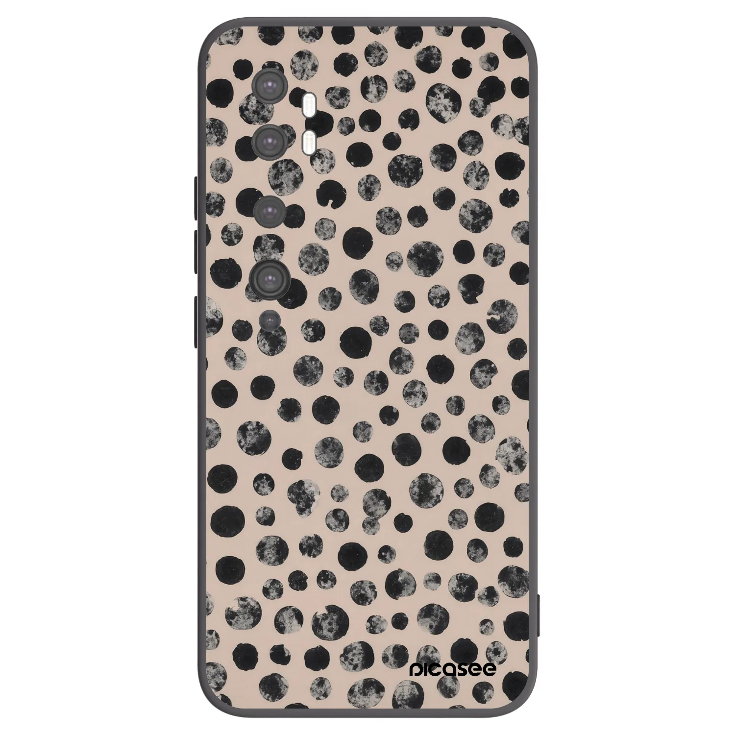 Picasee husă neagră din silicon pentru Xiaomi Mi Note 10 (Pro) - Dots