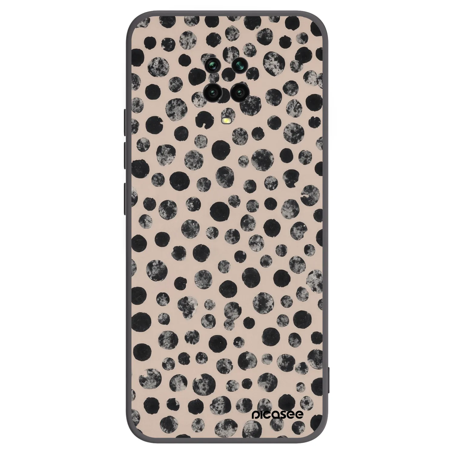 Picasee husă neagră din silicon pentru Xiaomi Redmi Note 9S - Dots